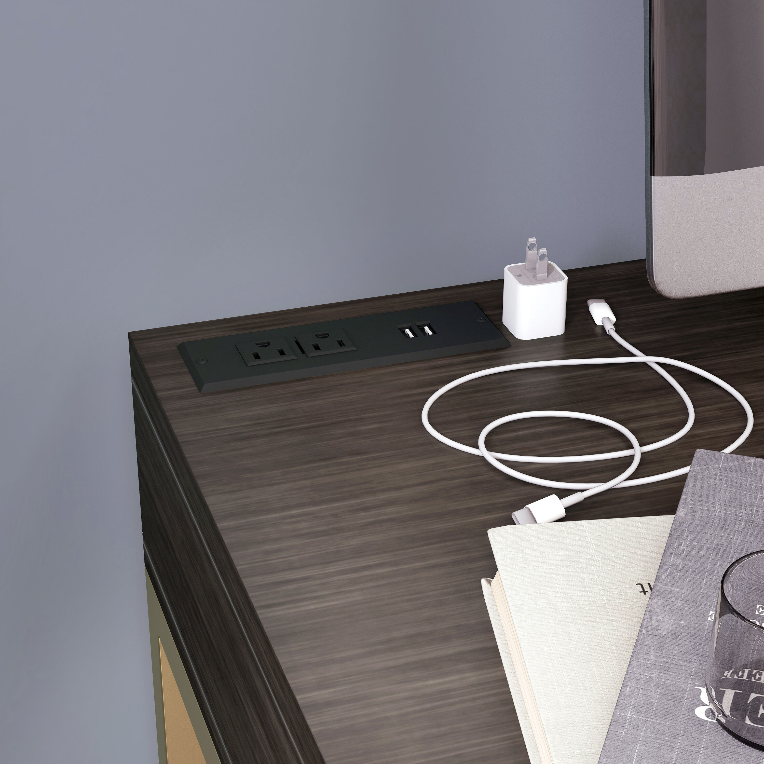 Furniture of America IDF-DK406WN-USB desks - View #7