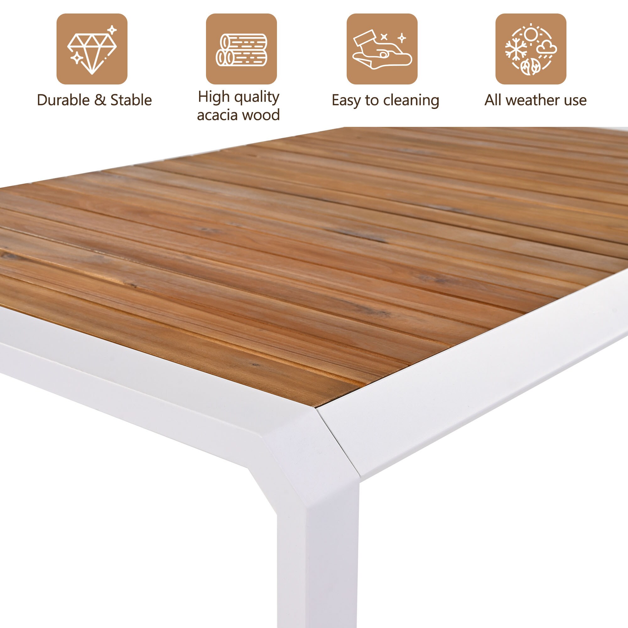 SINOFURN SYA020253WT Patio-Dining-Sets - View #3