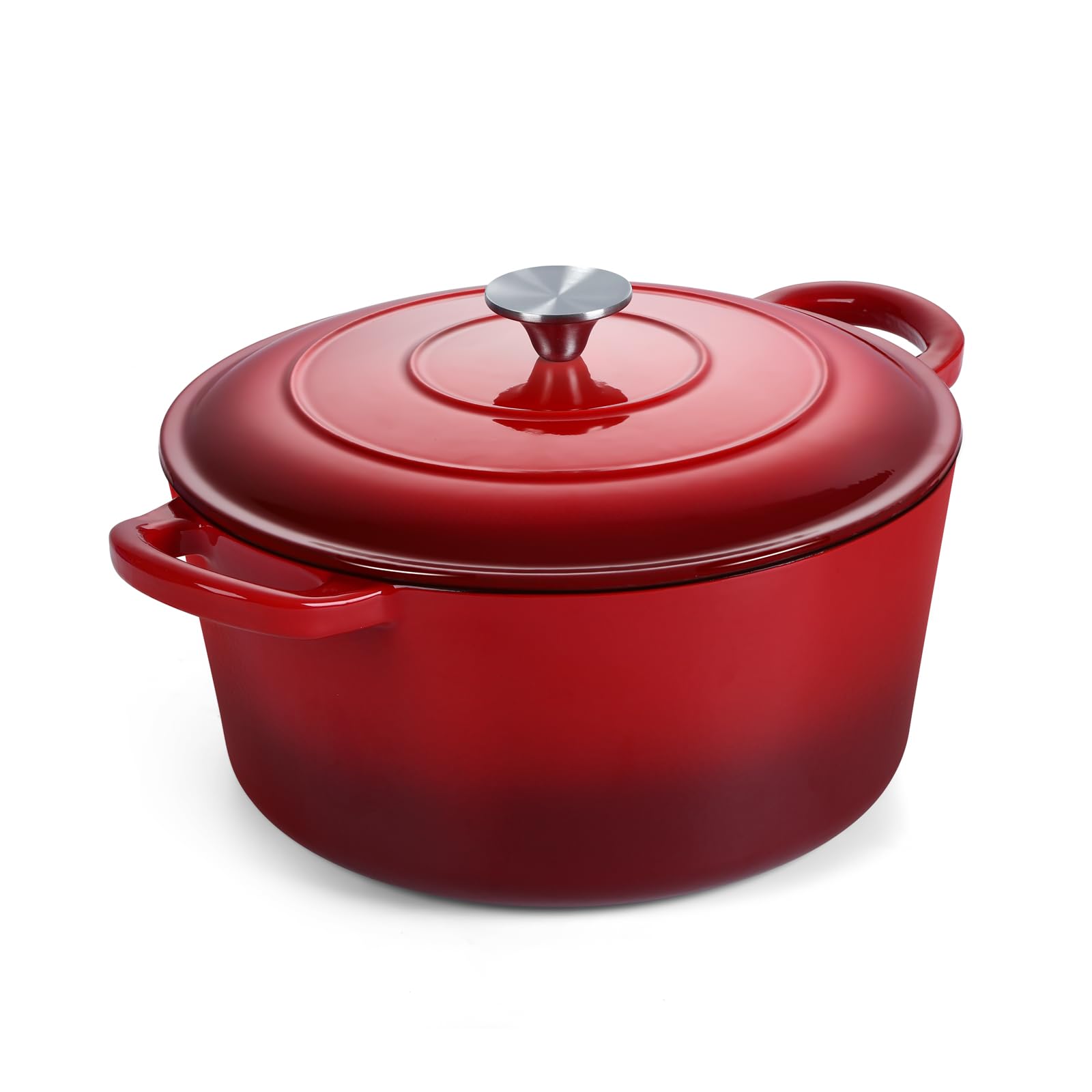 LILILIAN FMY 5QT Enameled Cast Iron Dutch Oven Round Pot with Lid for ...
