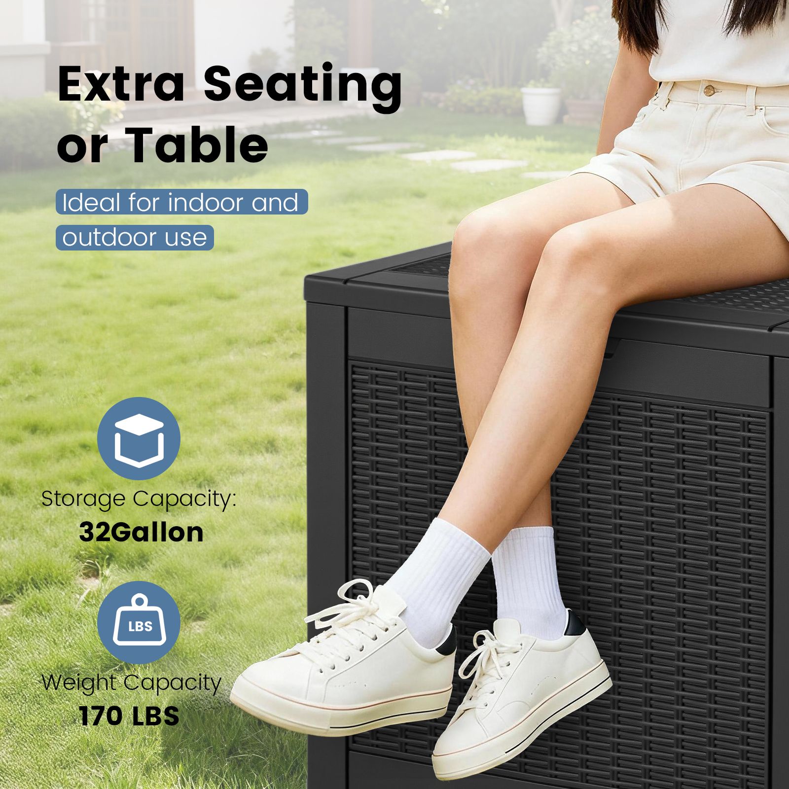 OOU 31-gallon deck box an external storage box that can be locked ...