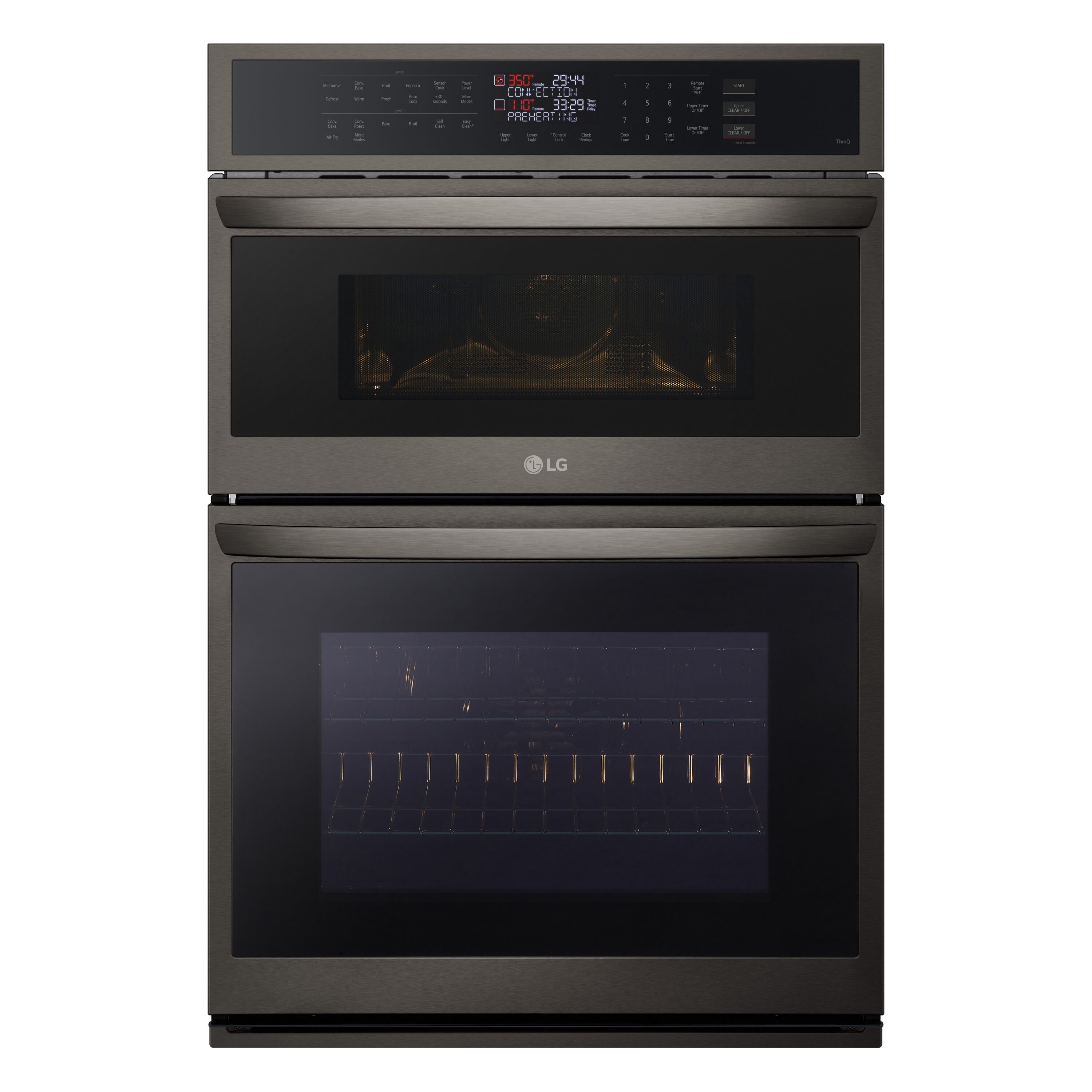 LG Black Stainless steel Microwave Wall Oven Combinations at Lowes.com