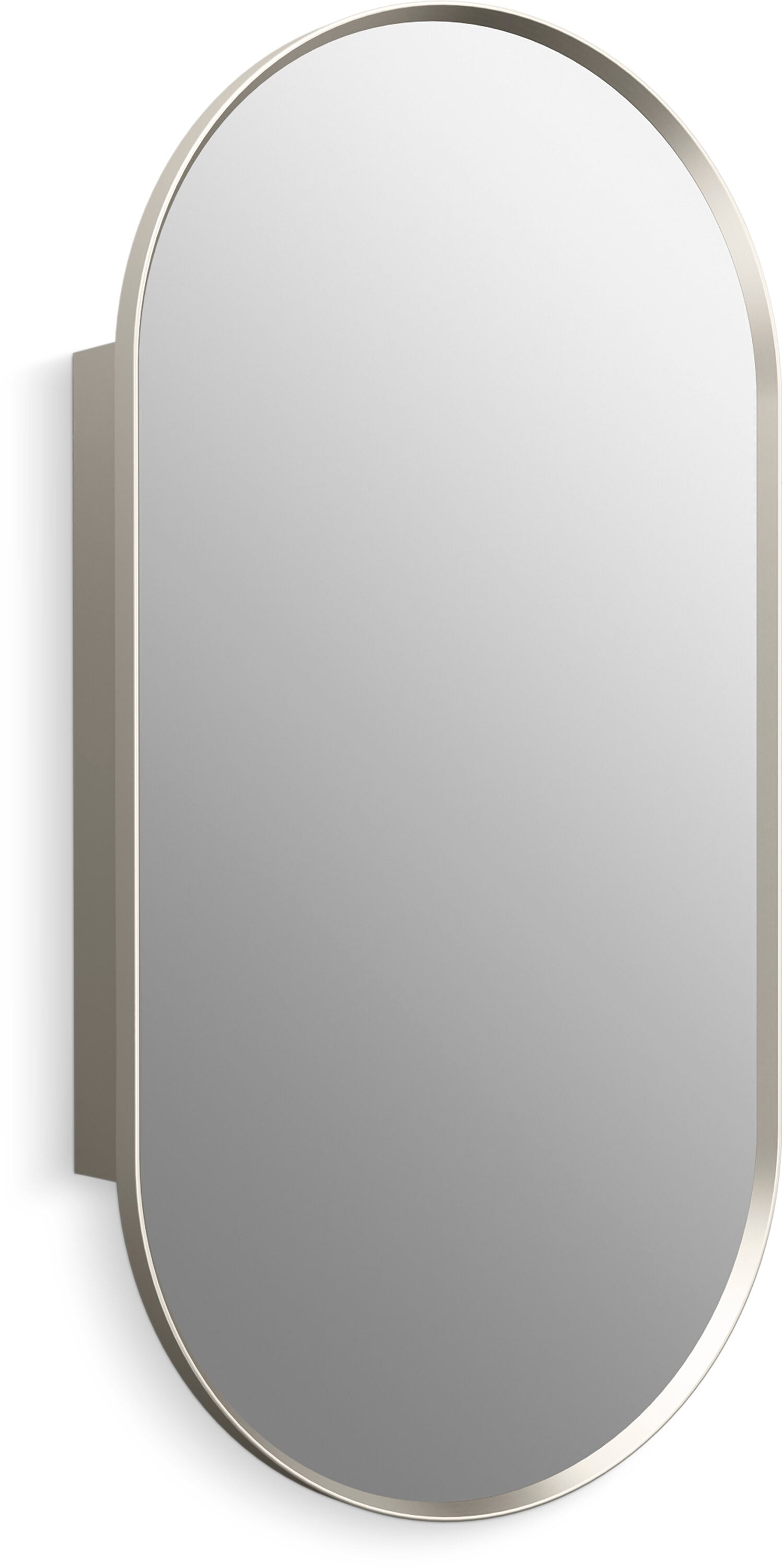 KOHLER Verdera 20-in x 40-in Surface/Recessed Mount Brushed Nickel Mirrored Arched Medicine Cabinet