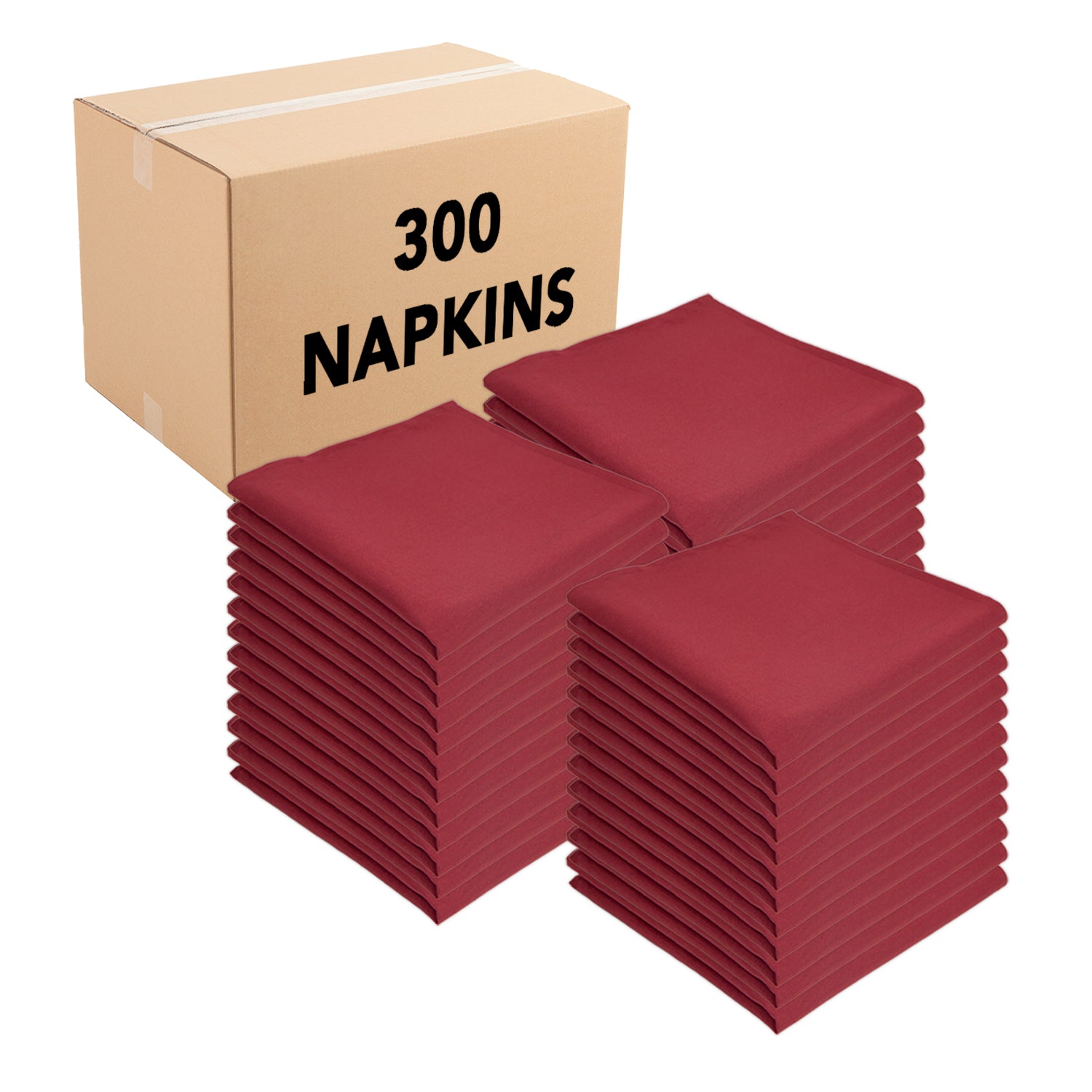 HOSPECO Mariposa Poly Spun Napkin 20x20 Burgundy - Case of 300