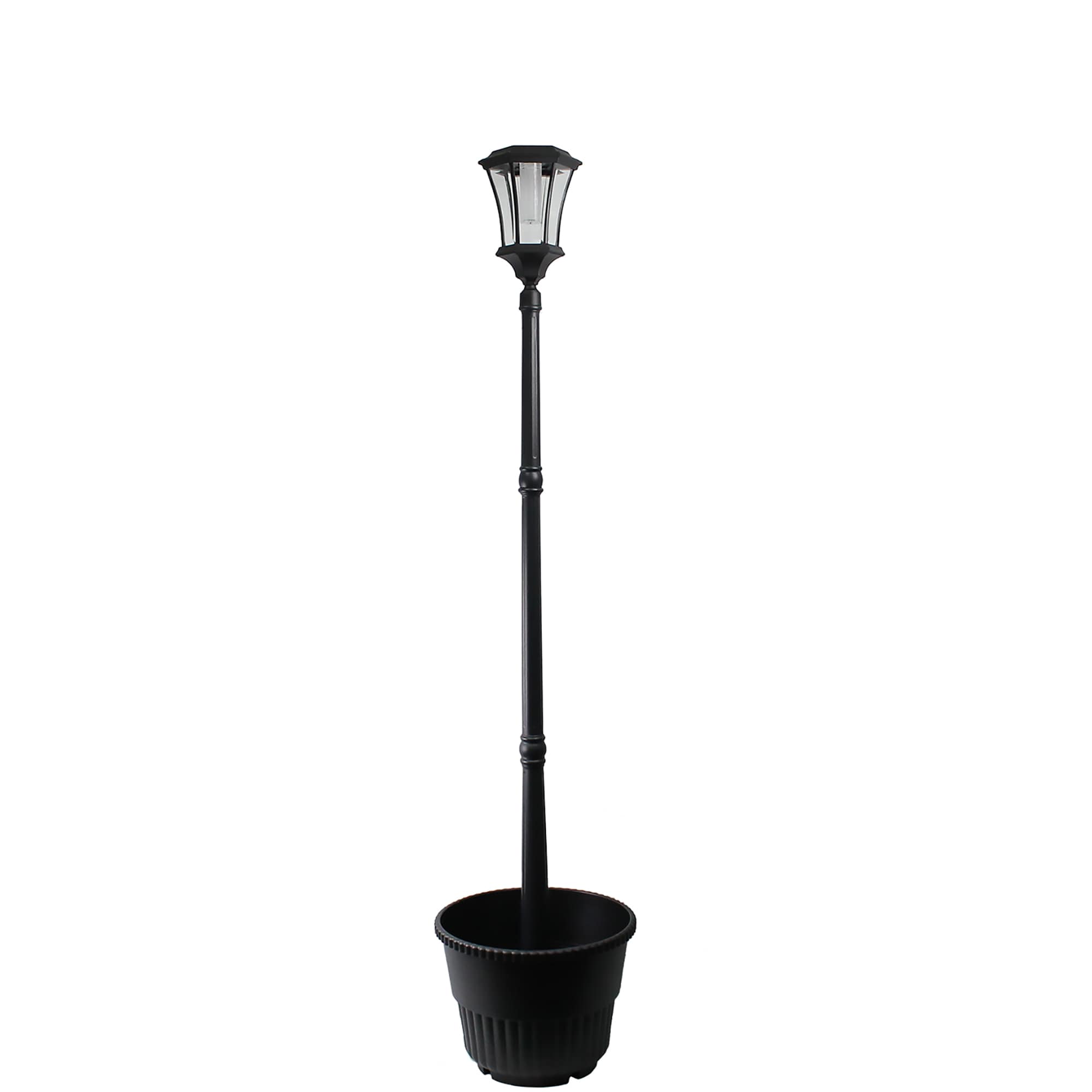 Sun-Ray 3L2001 15.67-Inches W Medium Black Metal Outdoor Planter with Drainage Holes