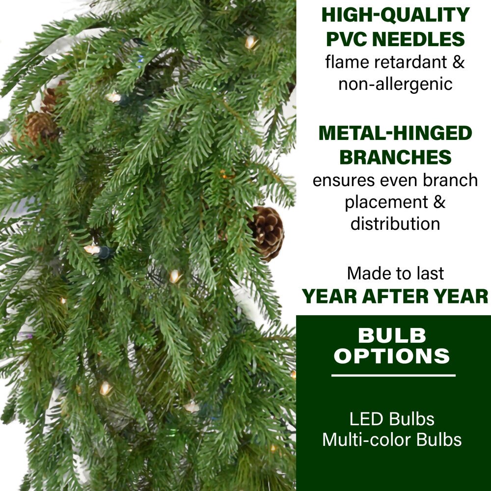 Fraser Hill Farm FFNP048W-6GR Artificial-Christmas-Wreaths - View #3