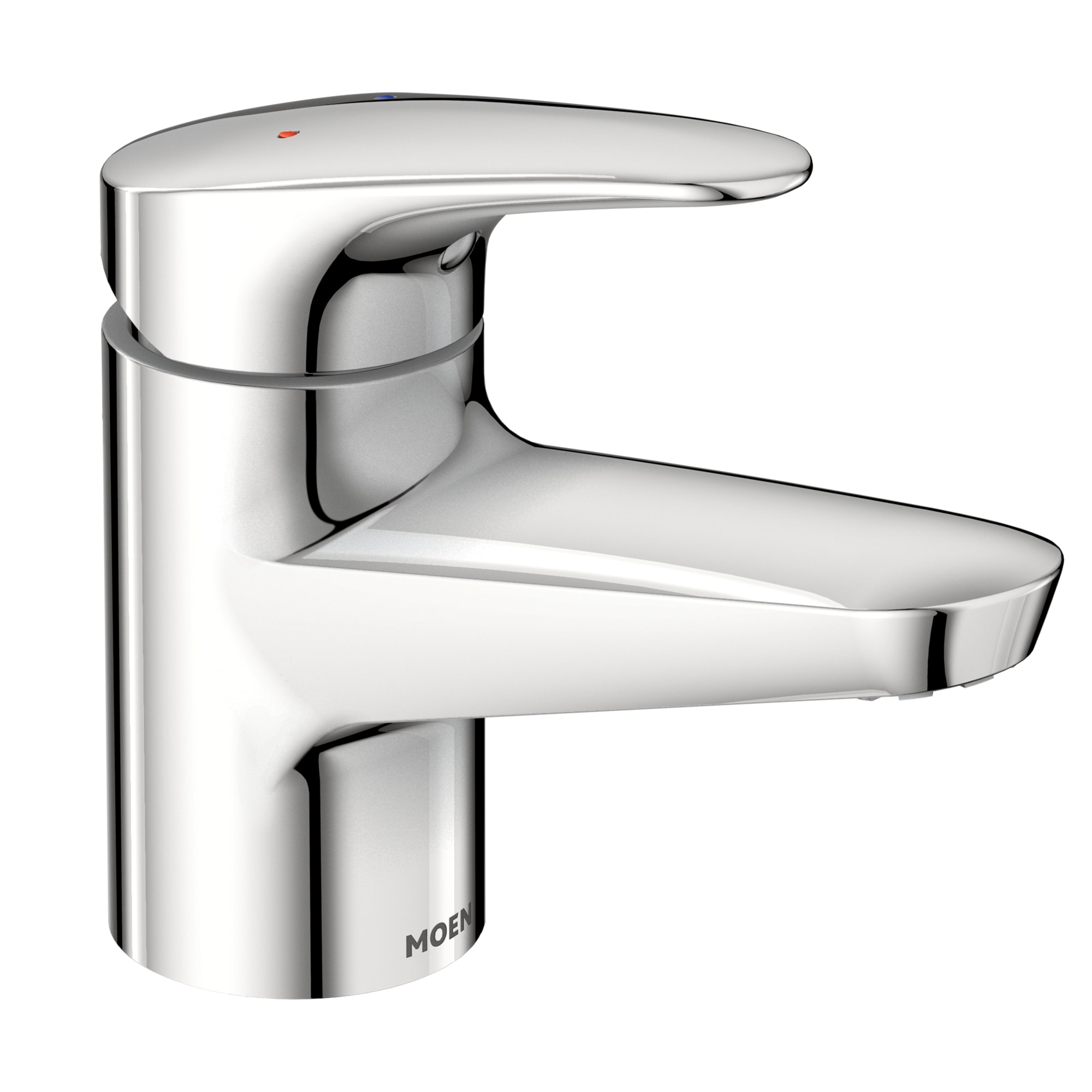 Moen 9480 Commercial Chrome Single hole 1-handle WaterSense Low-arc Commercial Handle Bathroom Sink Faucet
