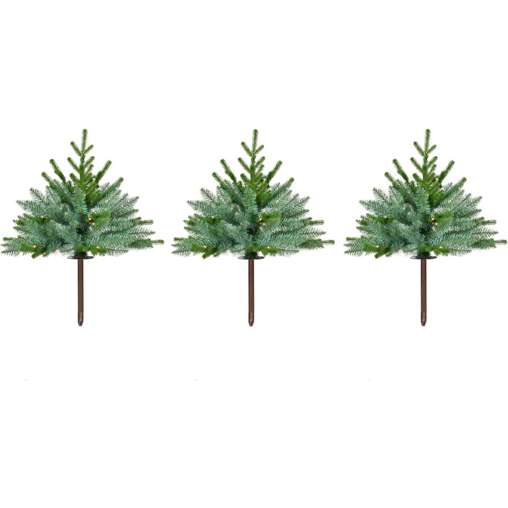 Fraser Hill Farm FFPTI018-5GR 1.5-Feet Pre-lit Slim Artificial Christmas Tree with White LED Lights
