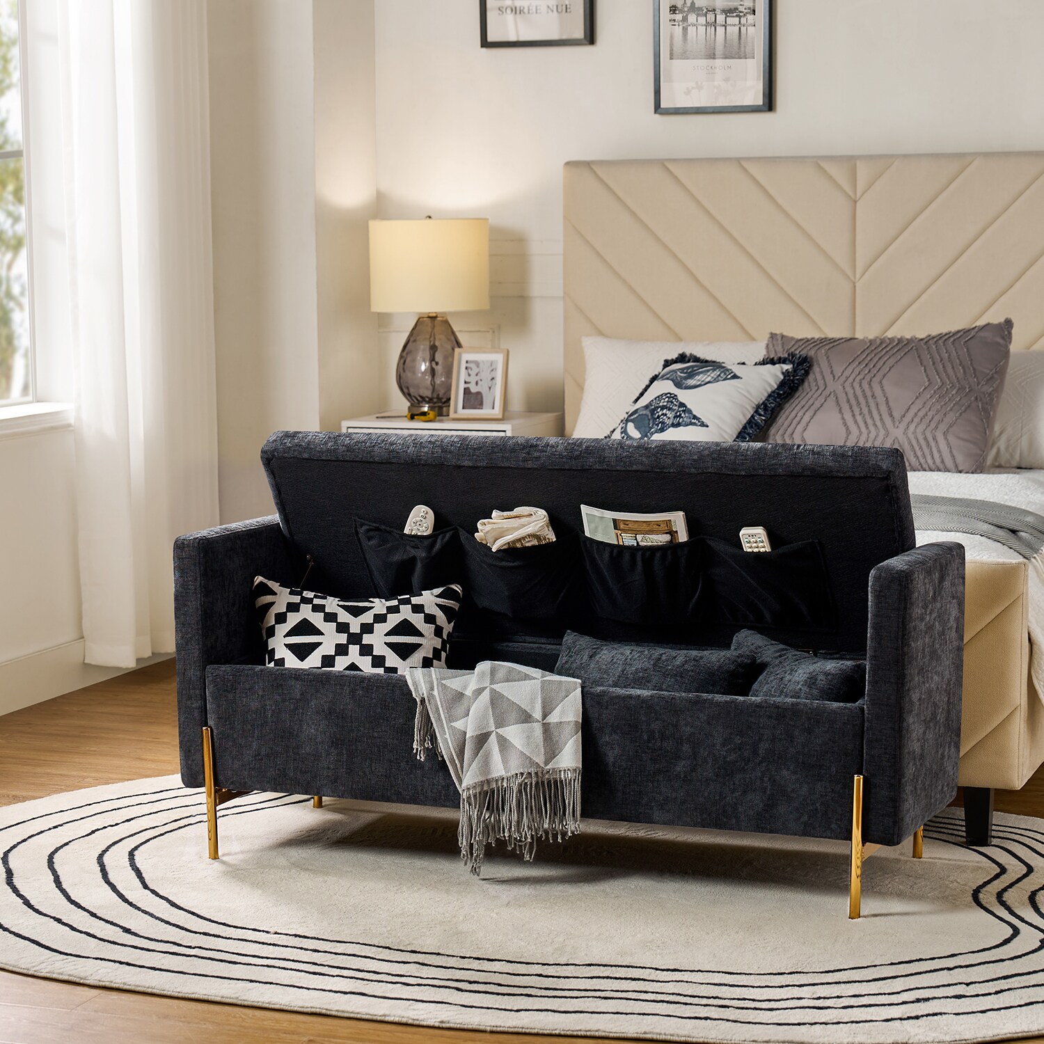 14 Karat Home BEM0876-BLK bench - View #3