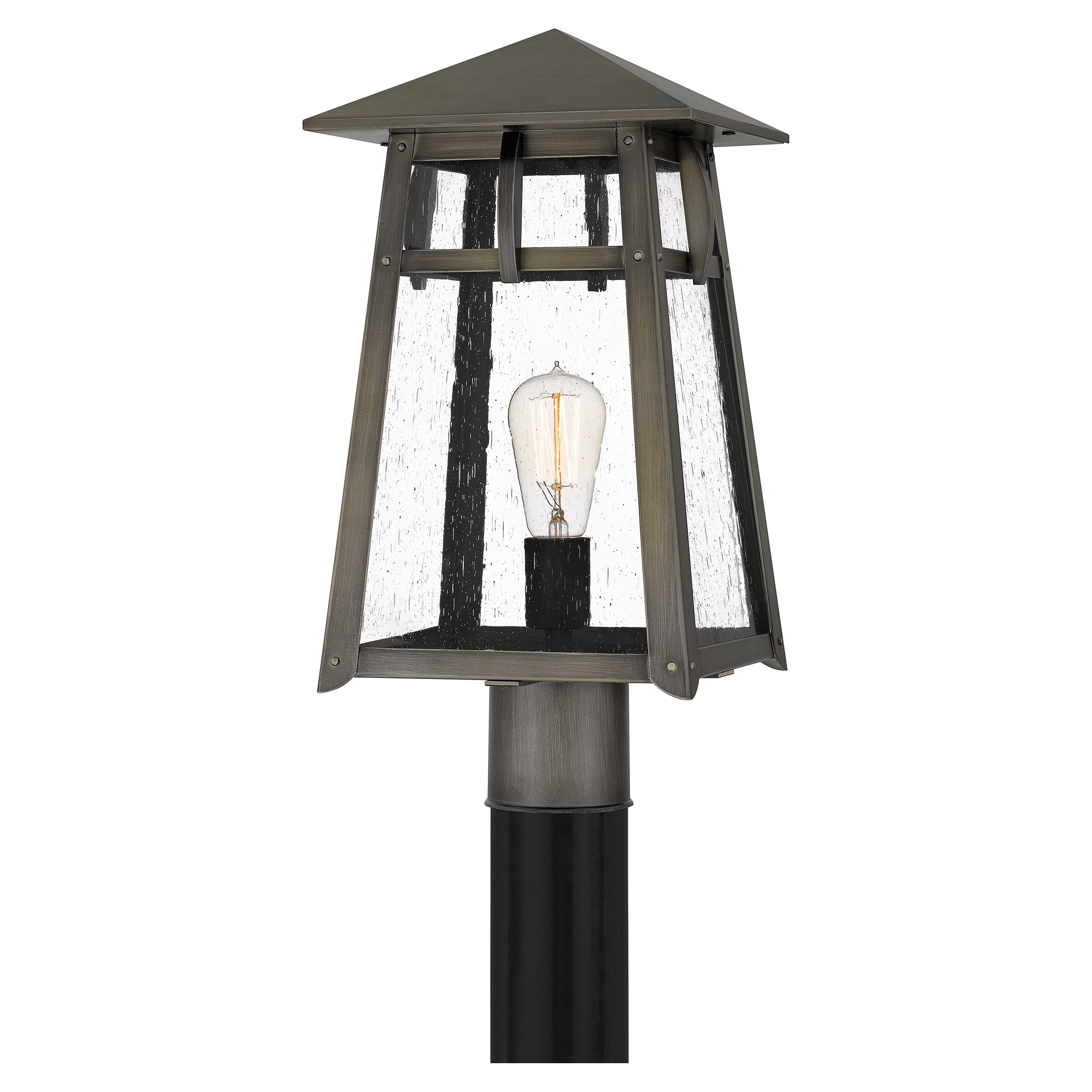 Quoizel MRL9009BBR Merle 17.75-in Burnished Bronze Transitional Outdoor Light Post Lantern
