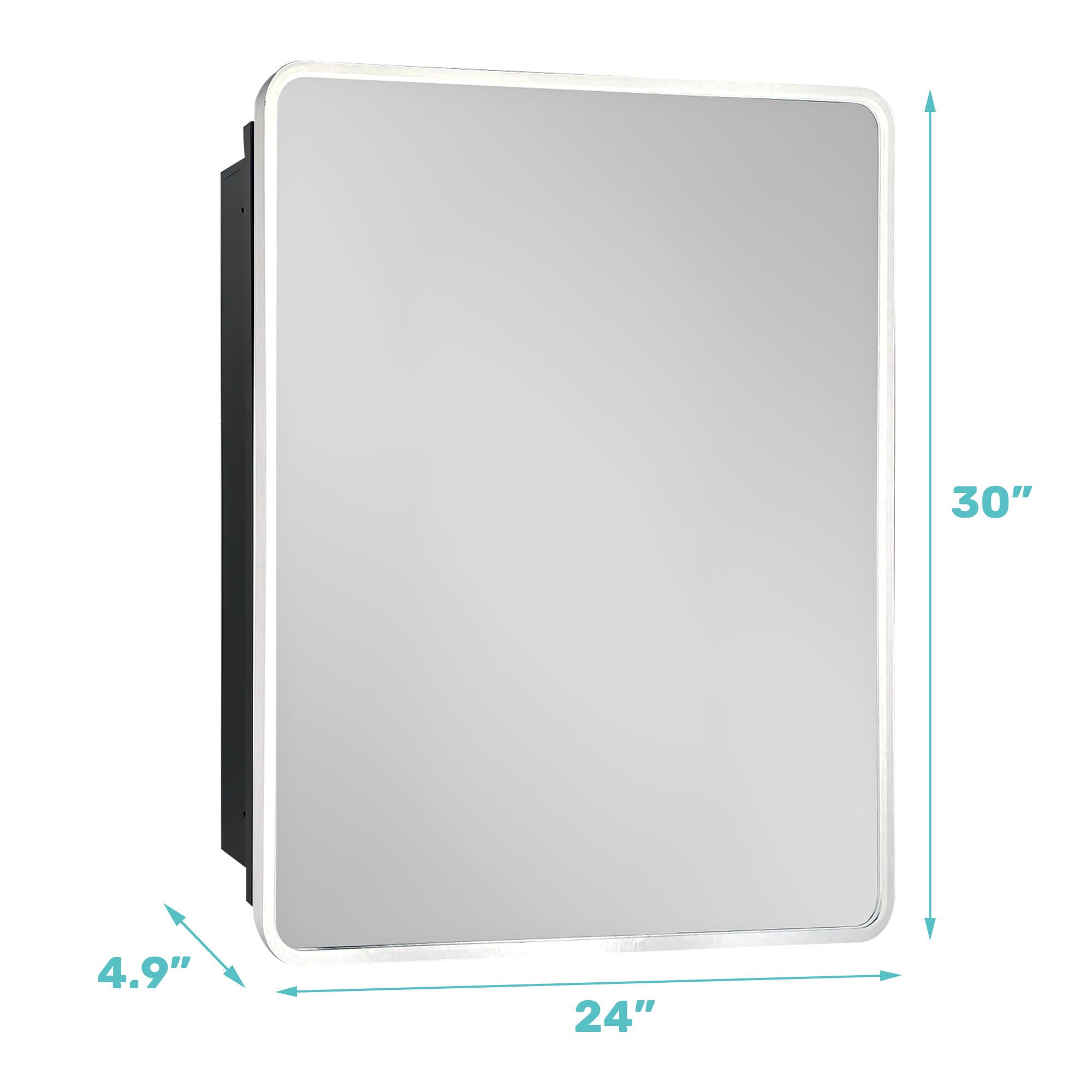 WELLFOR GIJ-MED01-2430SL Bathroom-Medicine-Cabinets - View #2