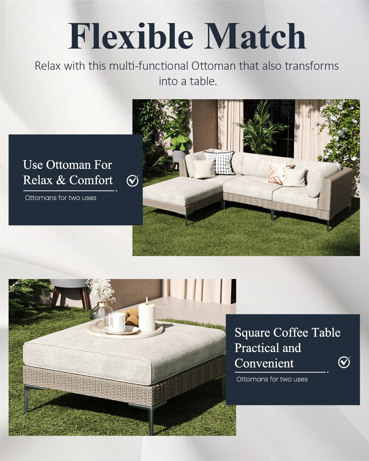 LayinSun NA7002-011-BEIGE Patio-Conversation-Sets - View #7