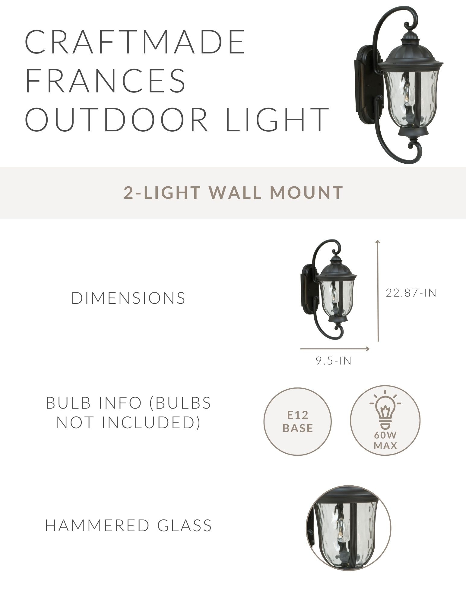 Craftmade Z6010-OBO Outdoor-Wall-Lighting - View #3