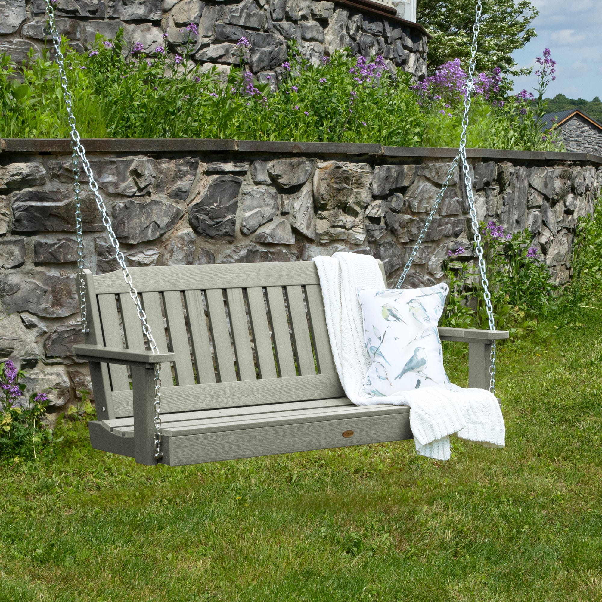 highwood AD-PORL2-EUC The Lehigh 2 -person Eucalyptus Recycled plastic Outdoor Swing