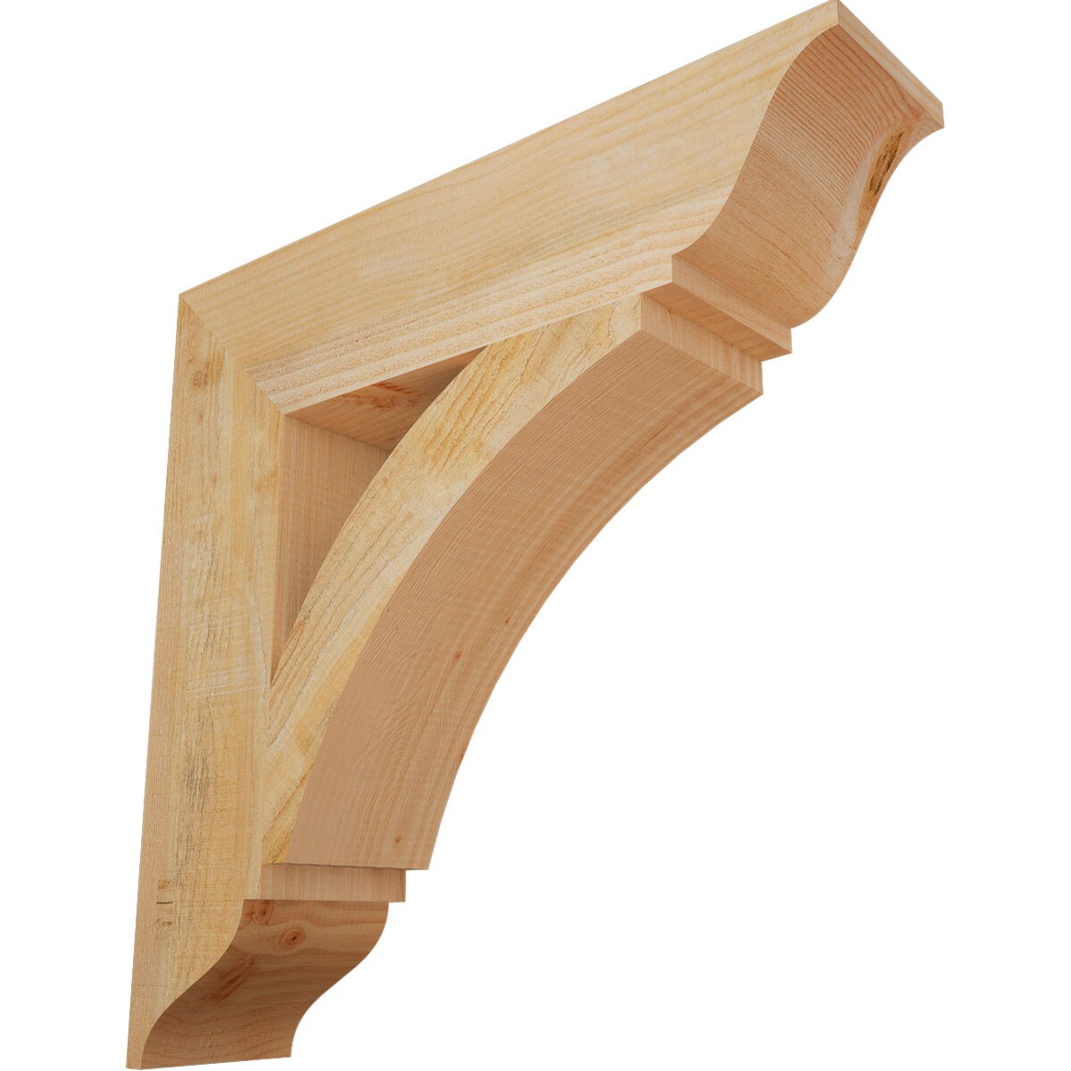 Ekena Millwork BKT06X26X26THR01RDF Thorton traditional rough sawn 6-in x 26-in x 26-in Douglas fir Brown Wood Standard bracket