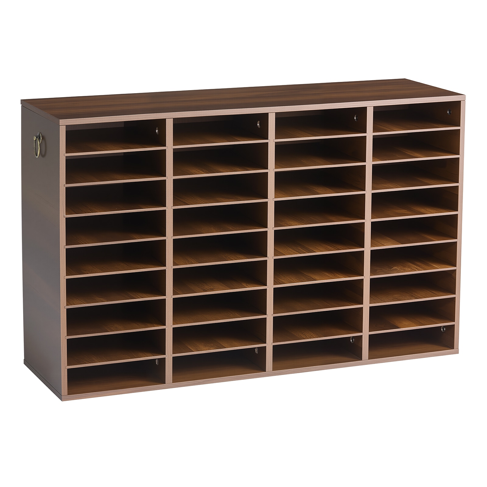 VEVOR - Wood Literature Organizer 36 Compartments Office Mailboxes Brown Countertop Literature So...