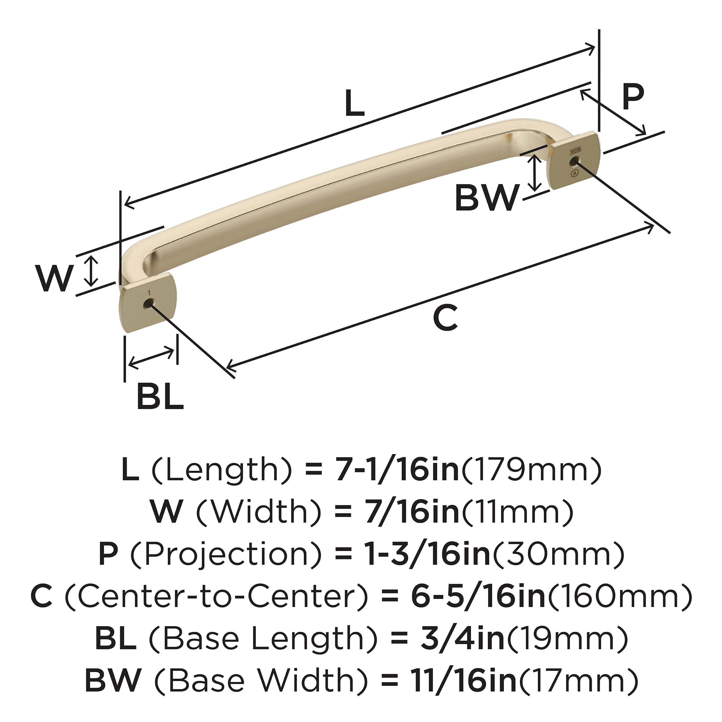 Amerock BP36896BBZ Cabinet-Pulls - View #4
