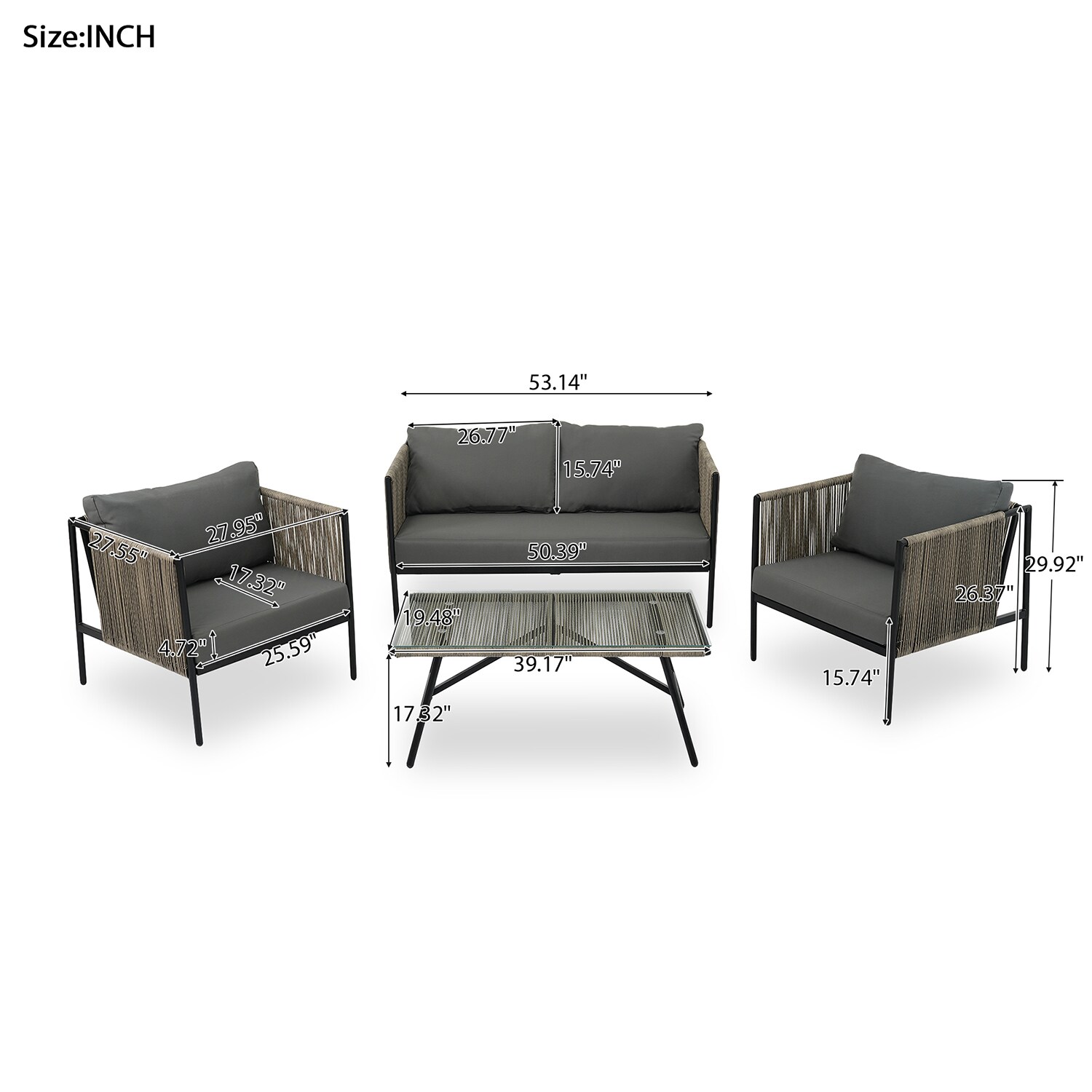 Bybafun YA3800132 Patio-Conversation-Sets - View #4
