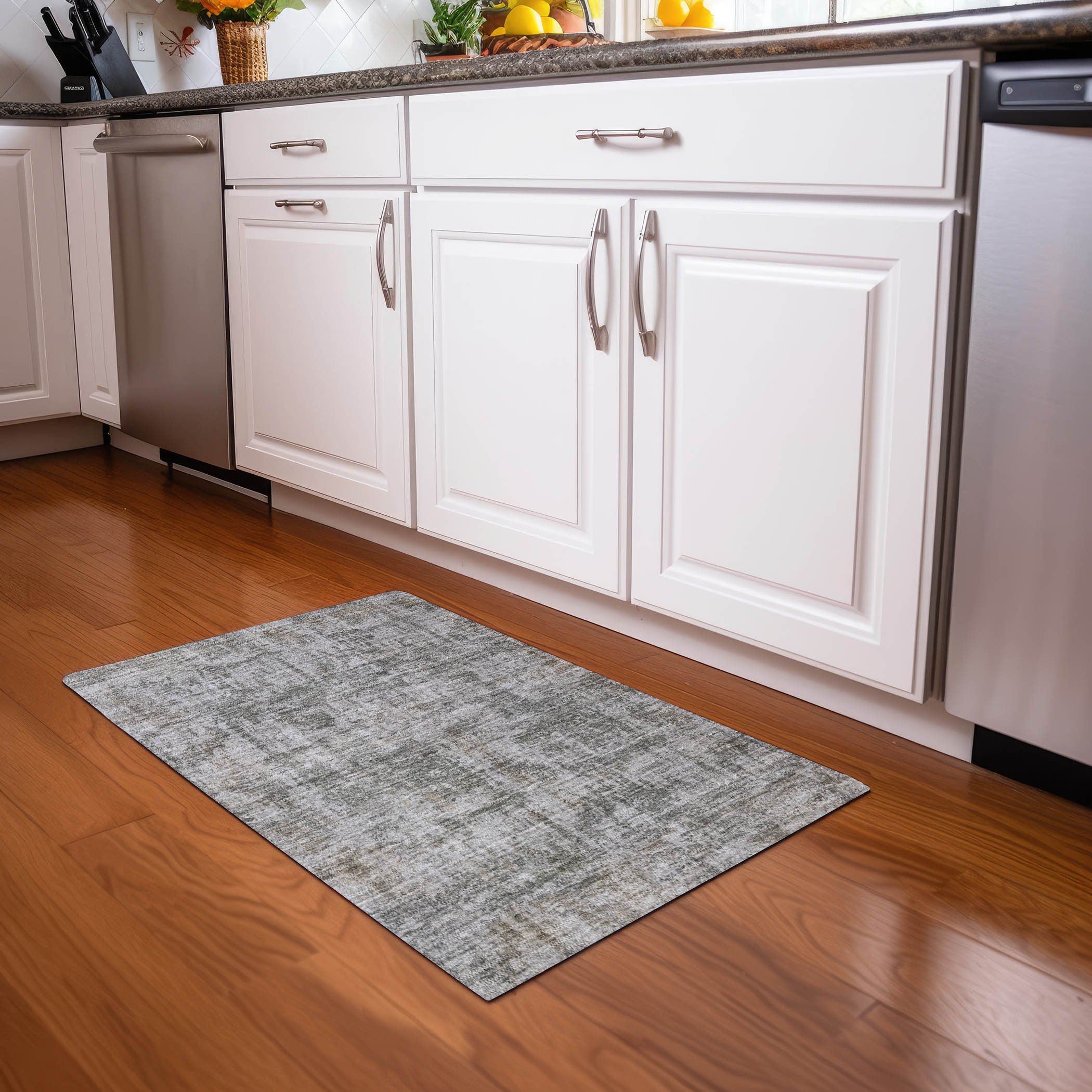 Addison Rugs ACN1627PW20X30 Chantille ACN1627PW 1 x 2 (ft) Loomed Polyester Pewter Rectangular Indoor/Outdoor Machine washable Area rug