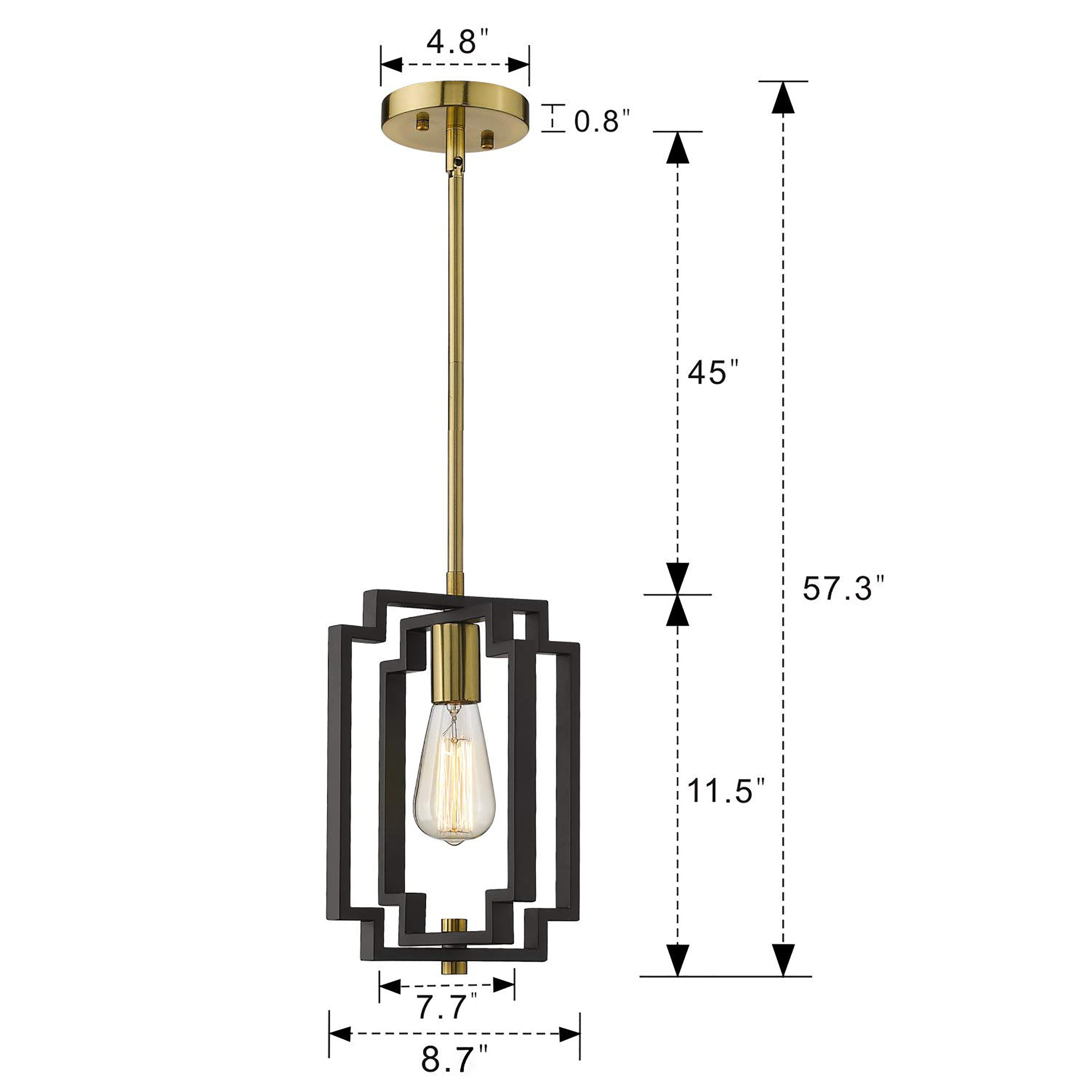 LTMATE LSJE1981M1L BK+G Pendant-Lights - View #3