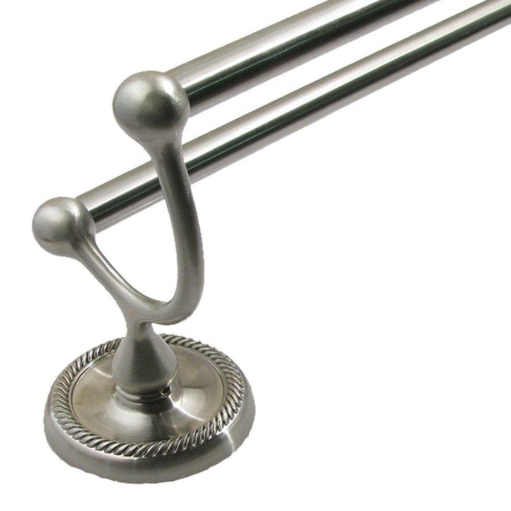 Rusticware 8122SN Riverside 24-in Satin nickel Wall mount Double Towel Bar