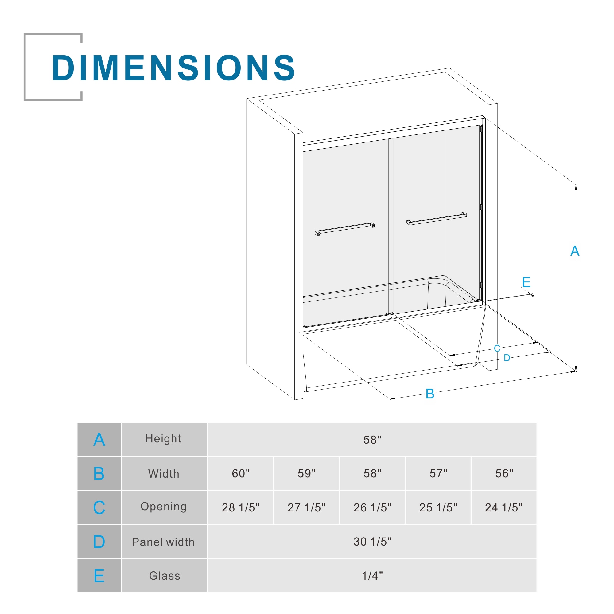WELLFOR DTG-BAS110MB Shower-Doors - View #8