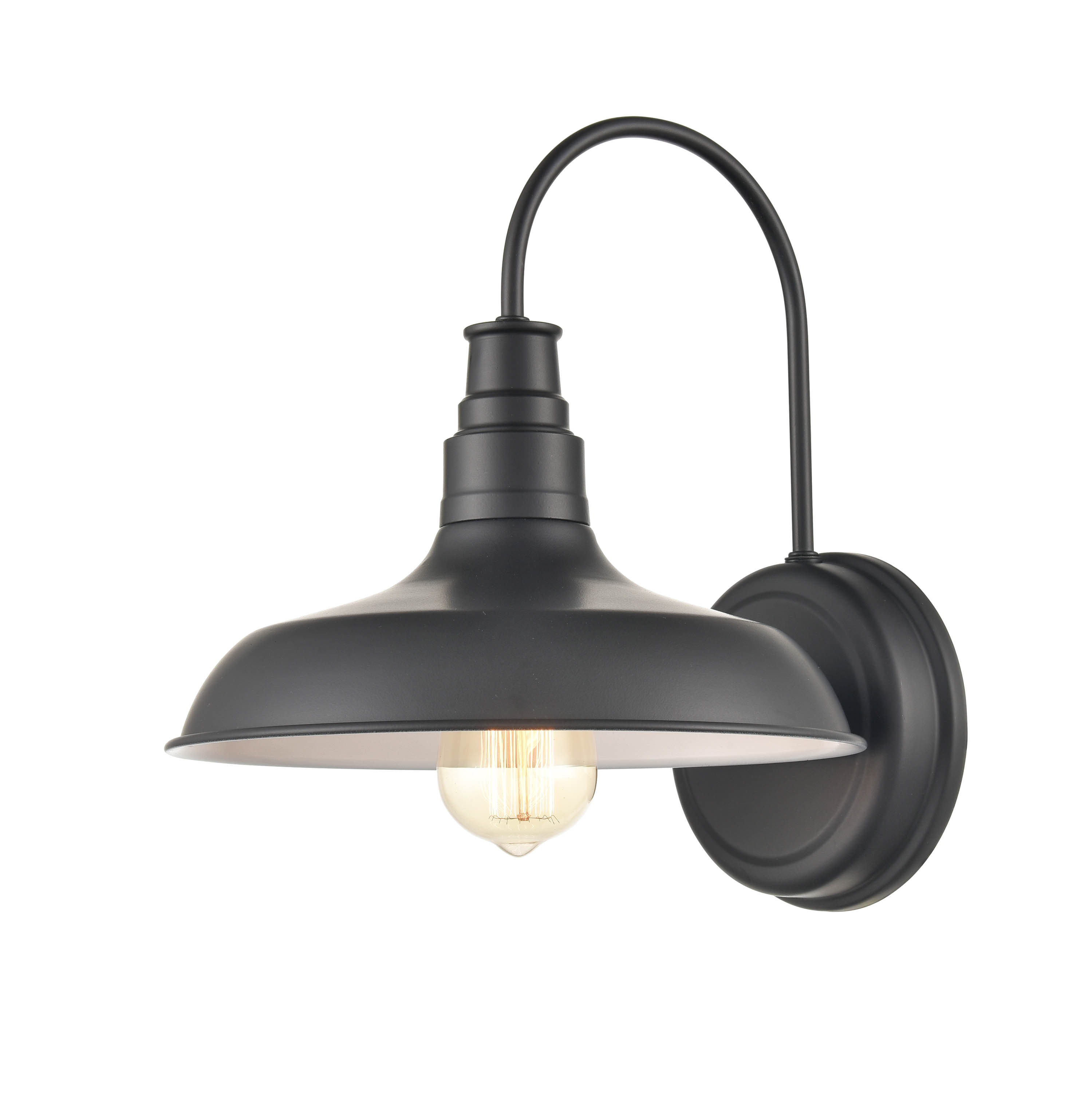 Millennium Lighting 2901-PBK 1 -Light 13-in H Matte Black Hardwired Outdoor Wall Light