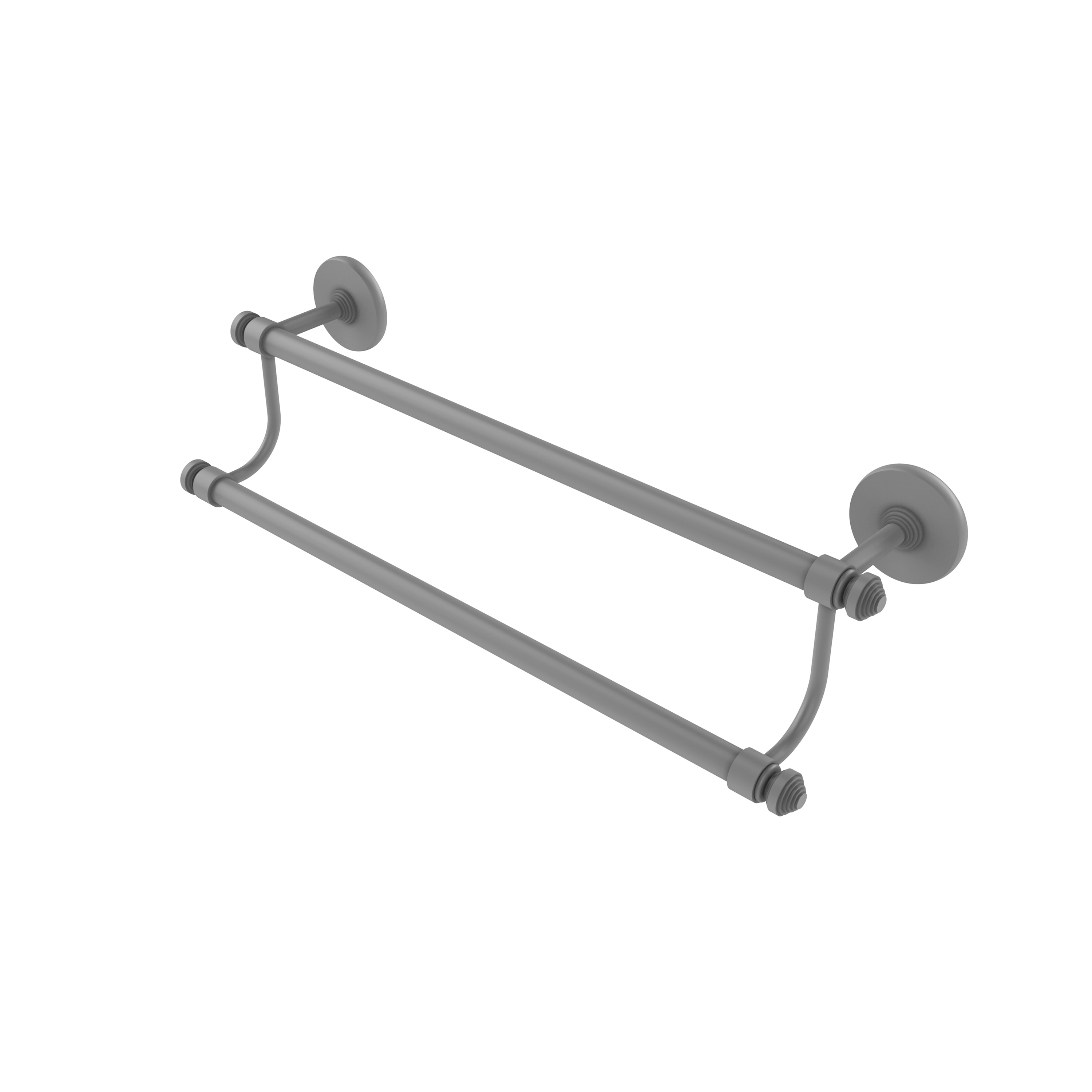 Allied Brass SB-72/30-GYM Southbeach 30-in double Matte Gray Wall mount Double Towel Bar