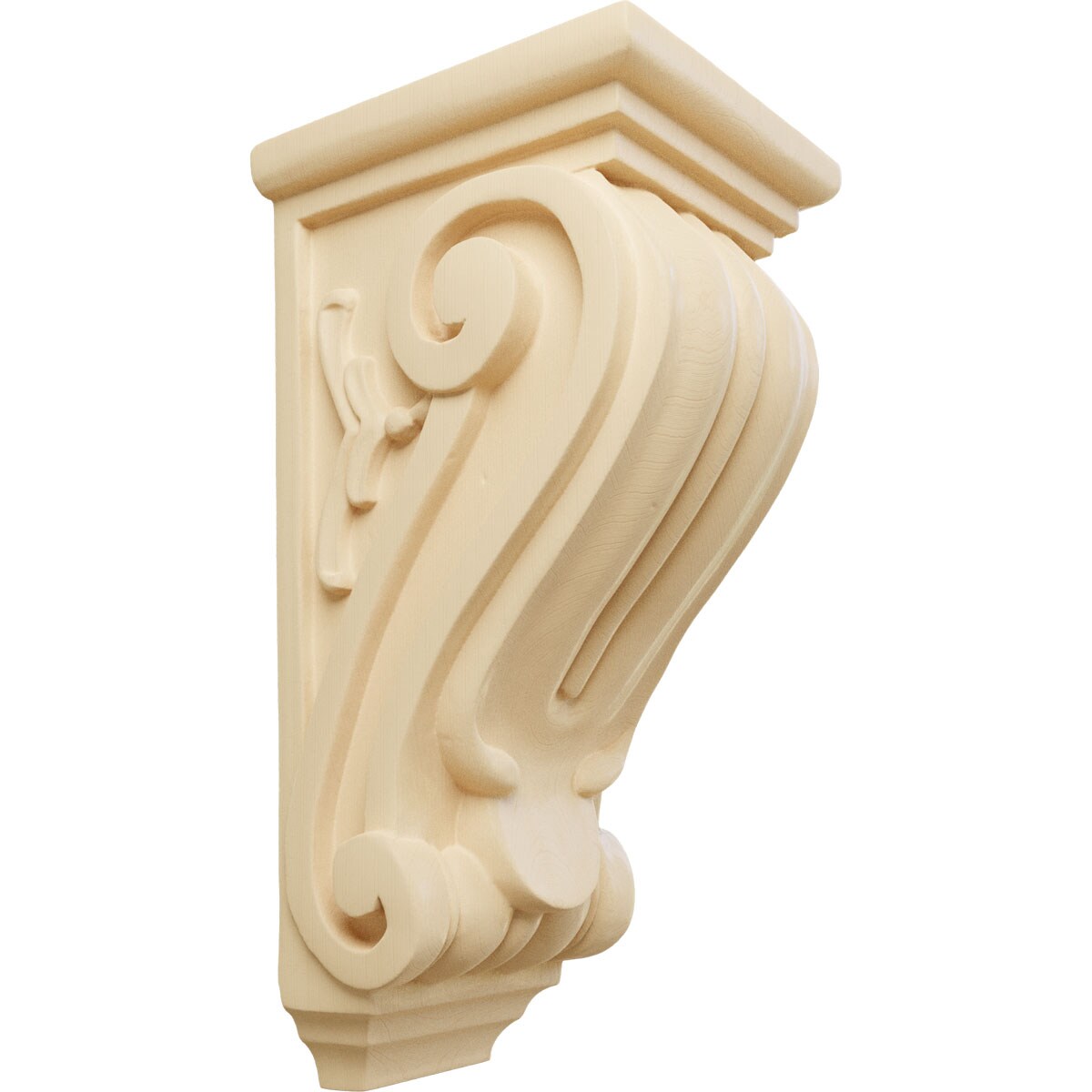 Ekena Millwork CORW04X05X10CLMA 4.5-in x 5.0-in x 10-in Unfinished Maple Wood Paintable/Stainable Corbel