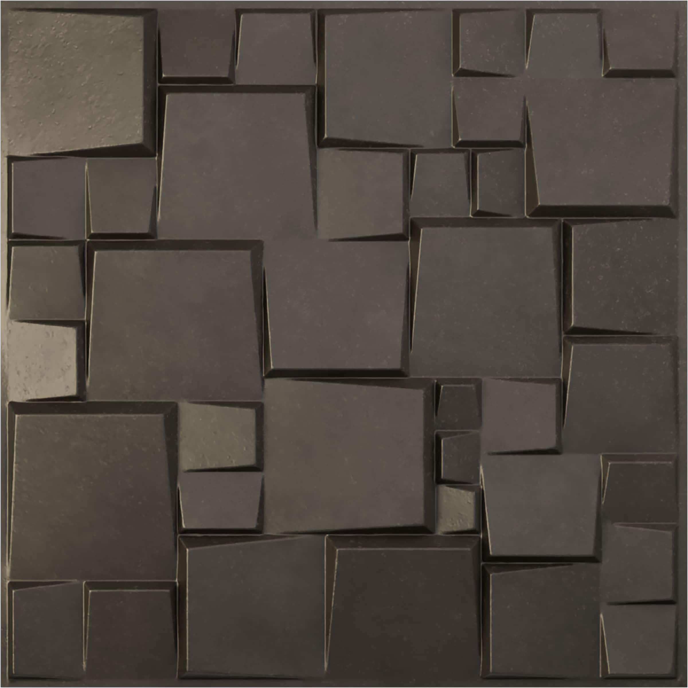 Ekena Millwork WP20X20MSDST 19-5/8-in x 19-5/8-in Embossed Paintable/Stainable Black PVC Abstract Wall Panel ( 2.67-sq ft )