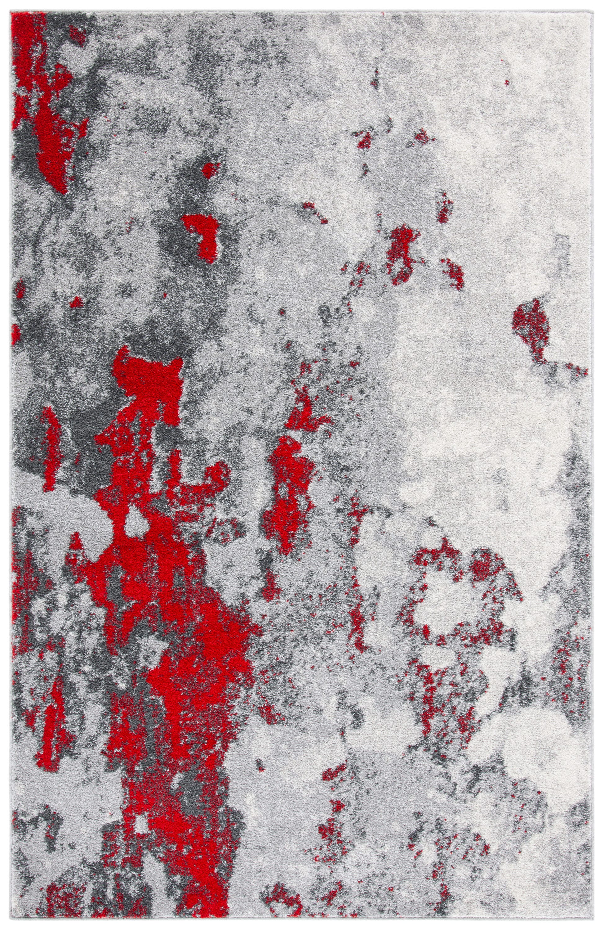 Safavieh ADR134Q-5 Adirondack 5 x 8 (ft) Loomed Polypropylene Red/Gray Rectangular Indoor Distressed/Overdyed Bohemian/Eclectic Area rug