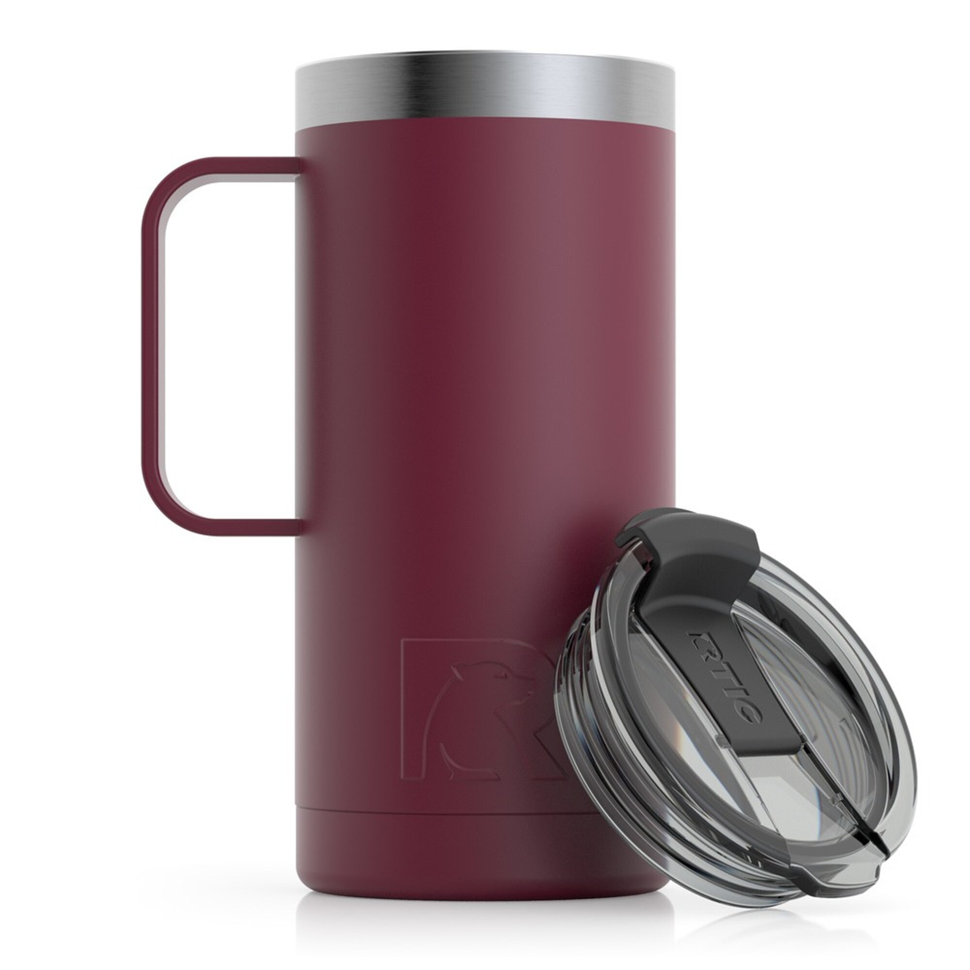  RTIC Coffee Mug, 12 oz, Maroon, Insulated Travel