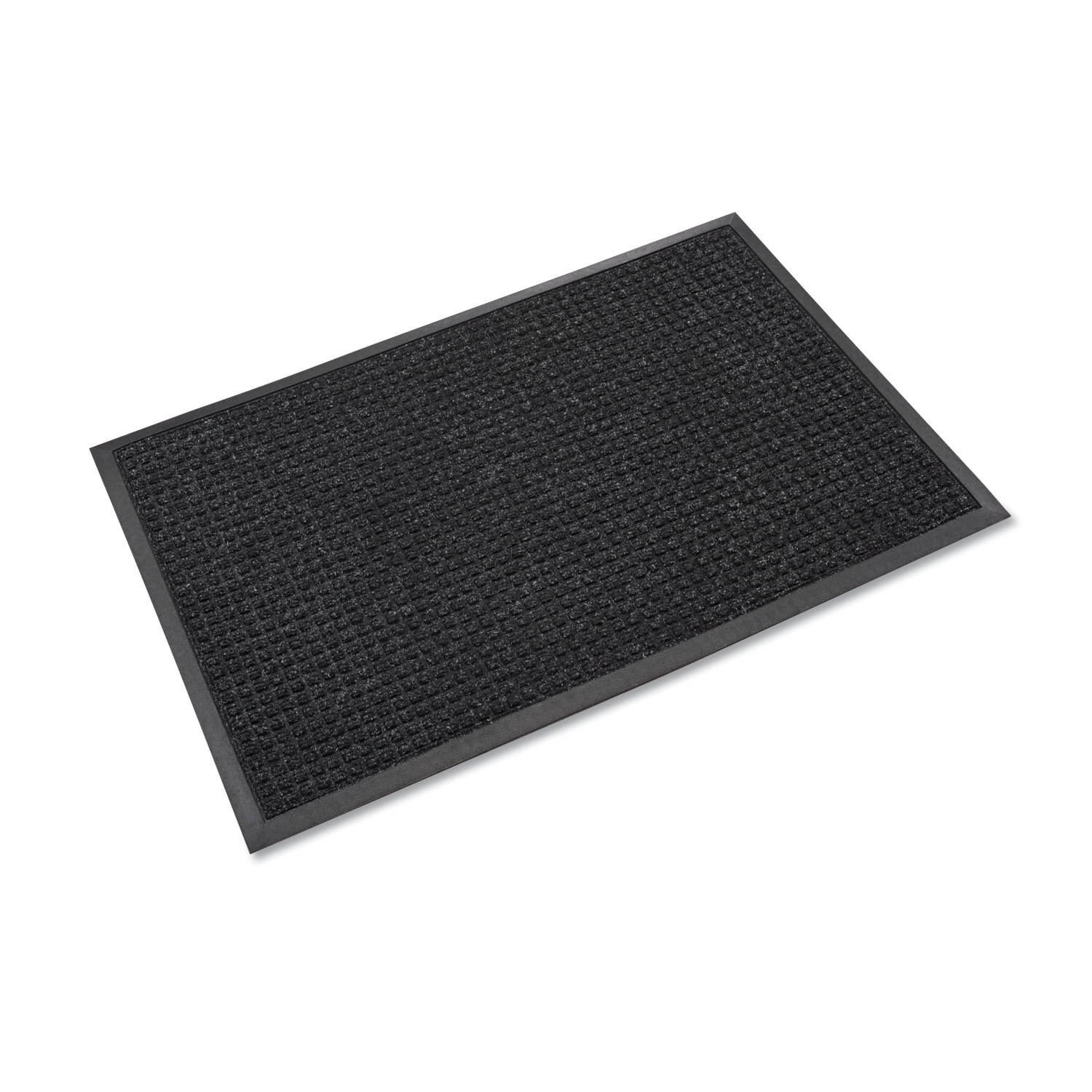Ottomanson Rubber Collection Doormat 24 x 36 Charcoal