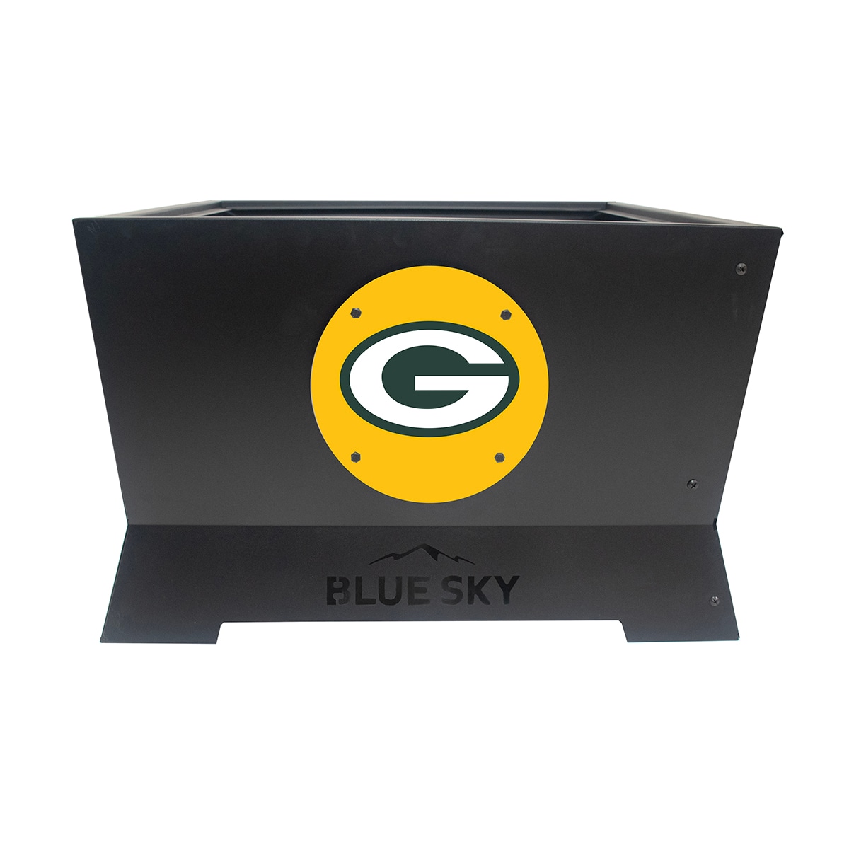 Blue Sky Outdoor Living Green Bay Packers 28-in W Black Steel Wood ...