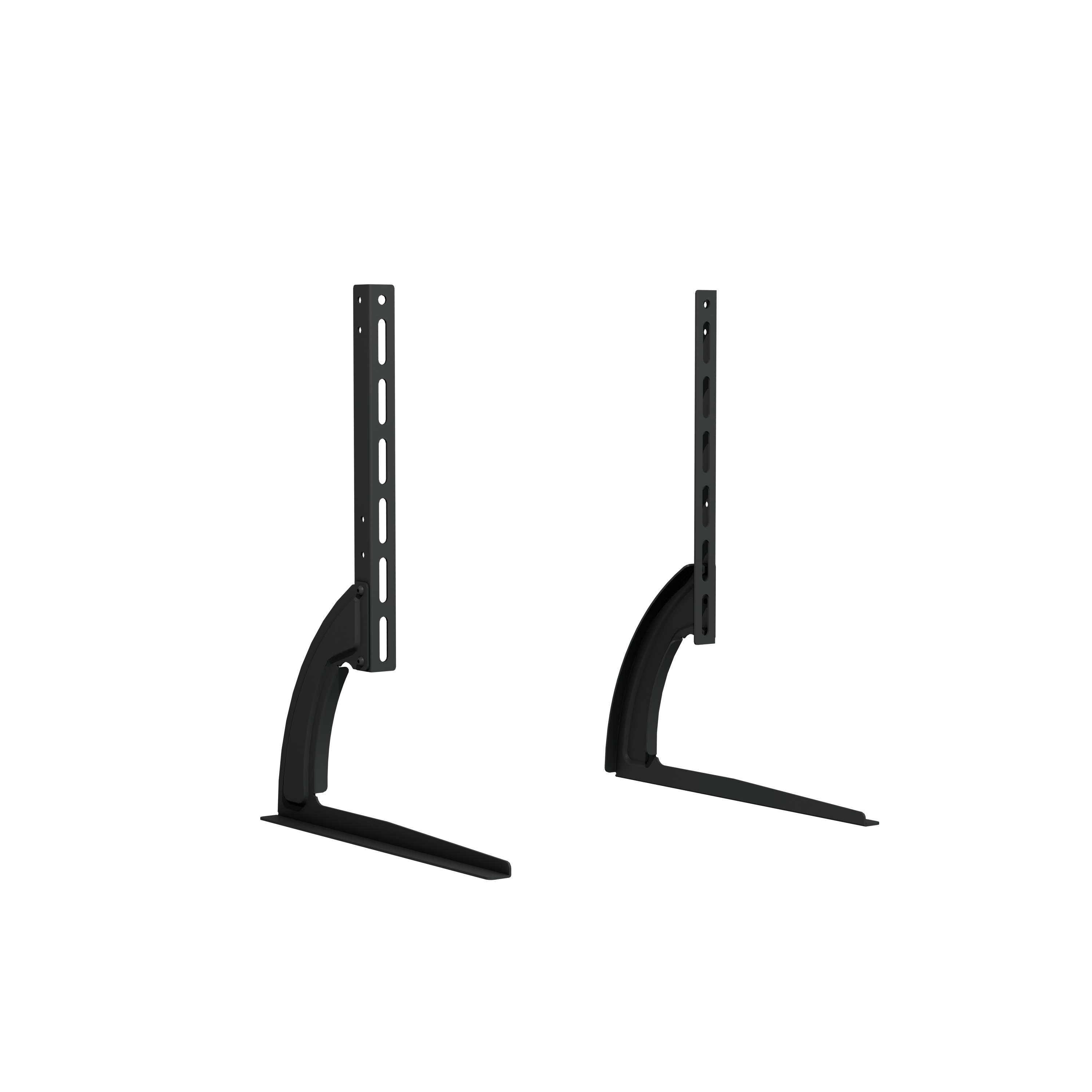 Adjustable Matte Black Metal Tabletop TV Stand for 13-70 Inch Screens