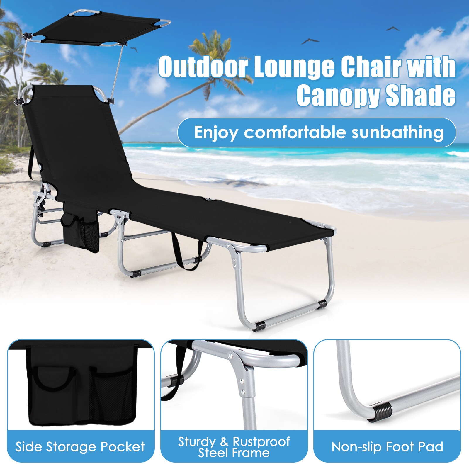 Forclover HBV-10027BK-2 Patio-Chairs - View #5