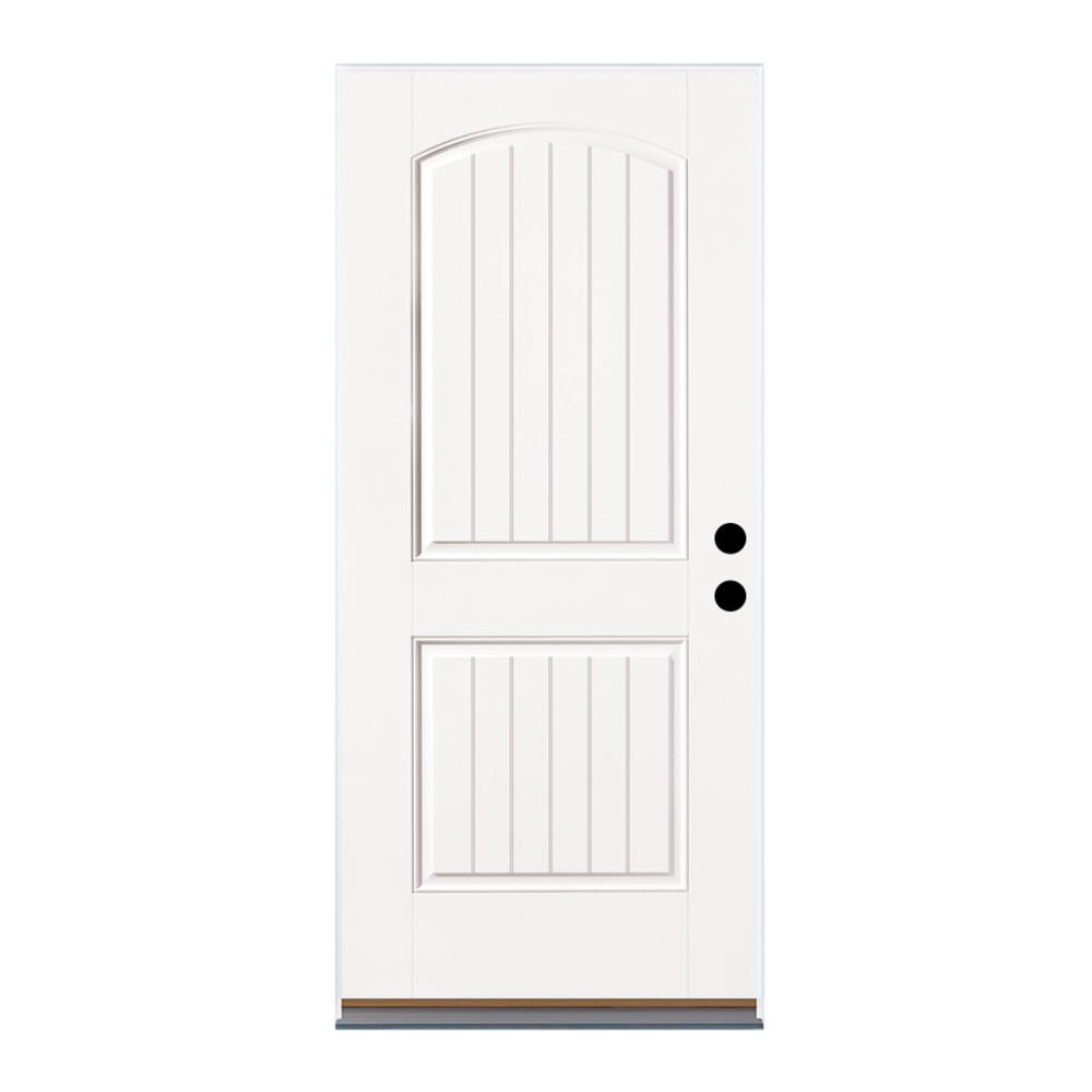 Therma-Tru Benchmark Doors BMTT625954 36-in x 80-in x 6-9/16-in Fiberglass Right-Hand Outswing Ready To Paint Prehung Front Door Insulating Core