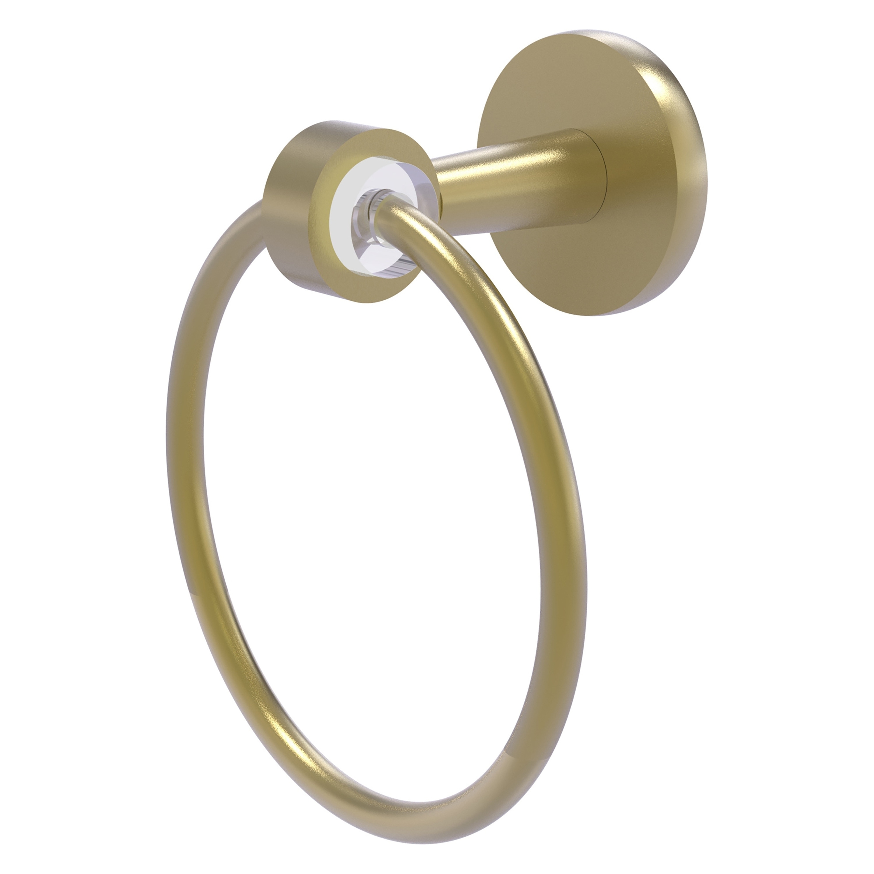 Allied Brass CV-16-SBR Clearview Satin Brass Wall mount Single Towel Ring