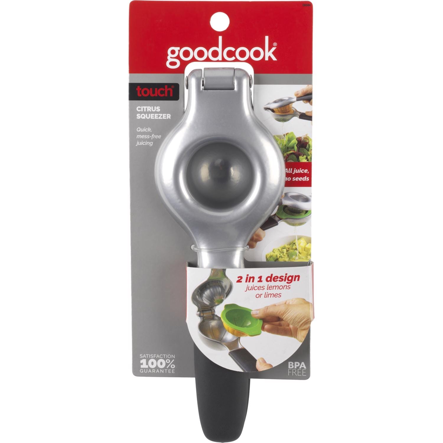 good cook  Touch Black/Silver Aluminum Citrus Squeezer