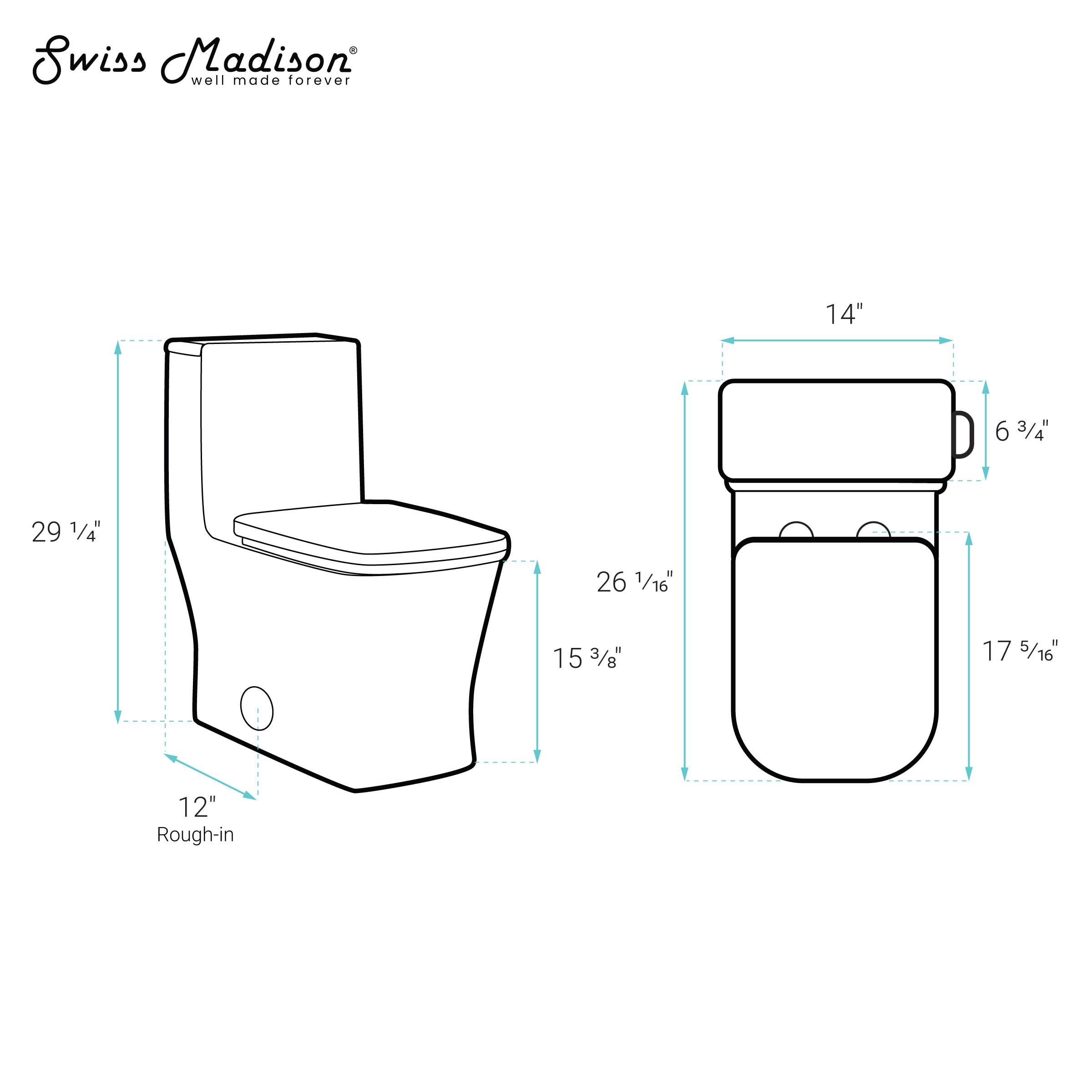 Swiss Madison SM-25-1TBAS13WH toilets - View #5