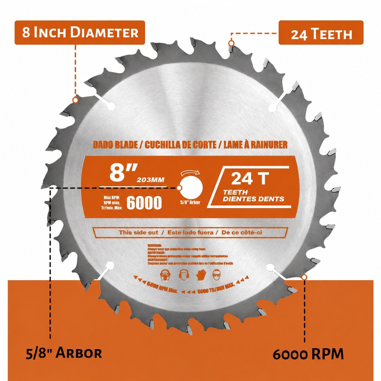 SenQWFa LDC0813Q407 Circular-Saw-Blades - View #2