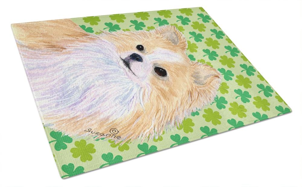 Caroline's Treasures SS4404LCB St Patrick's Day 11.25-in L x 15.75-in W Glass Cutting Board