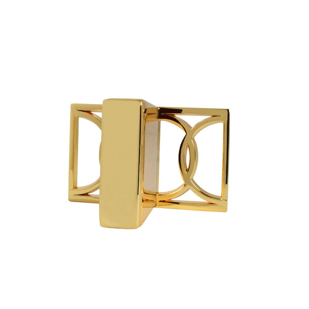 Wisdom Stone 4242GP Symone Polished gold Rectangular Cabinet Knob