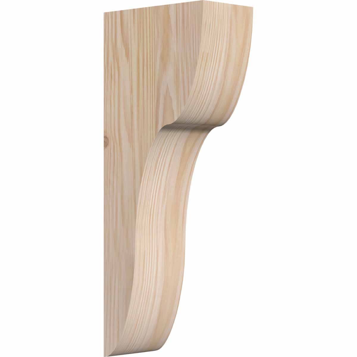 Ekena Millwork COR06X10X26CAR00SDF 5.5-in x 10-in x 26-in Carmel Unfinished Douglas fir Wood Paintable/Stainable Corbel