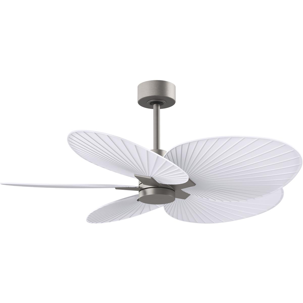 Matthews Fan Company -  AKTP-BN-MWH Atlas Alessandra Tropical Indoor Ceiling Fan Brushed Nickel