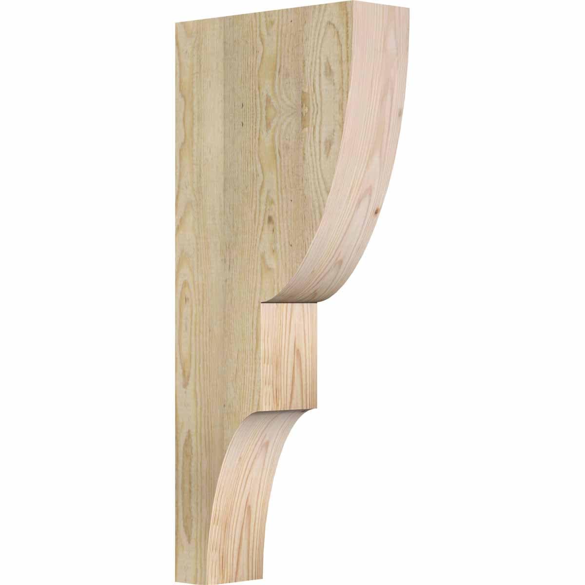 Ekena Millwork COR04X12X28RID00RDF 4-in x 12-in x 28-in Ridgewood Unfinished Douglas fir Wood Paintable/Stainable Corbel