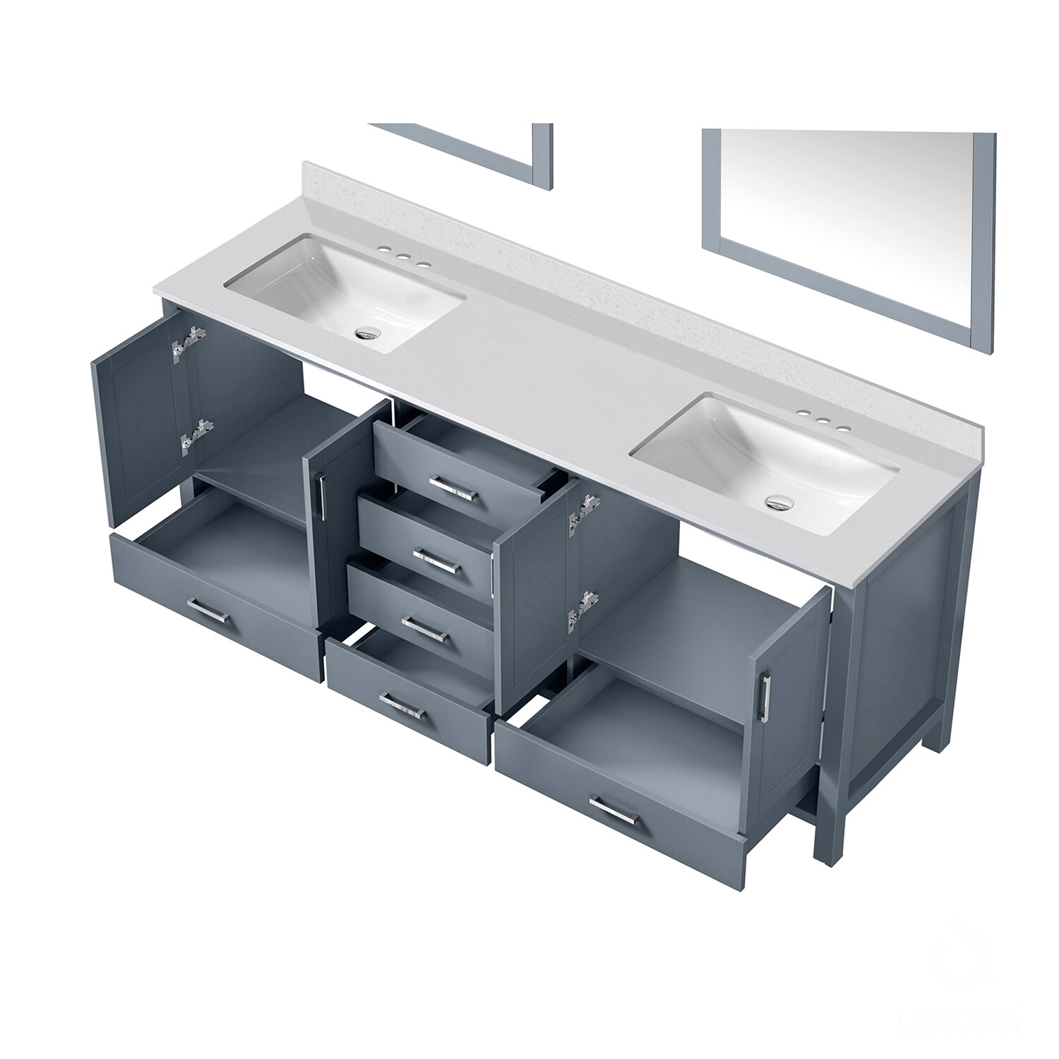 Lexora LJ342280DBWQM30 Bath-Vanity-Combo - View #3