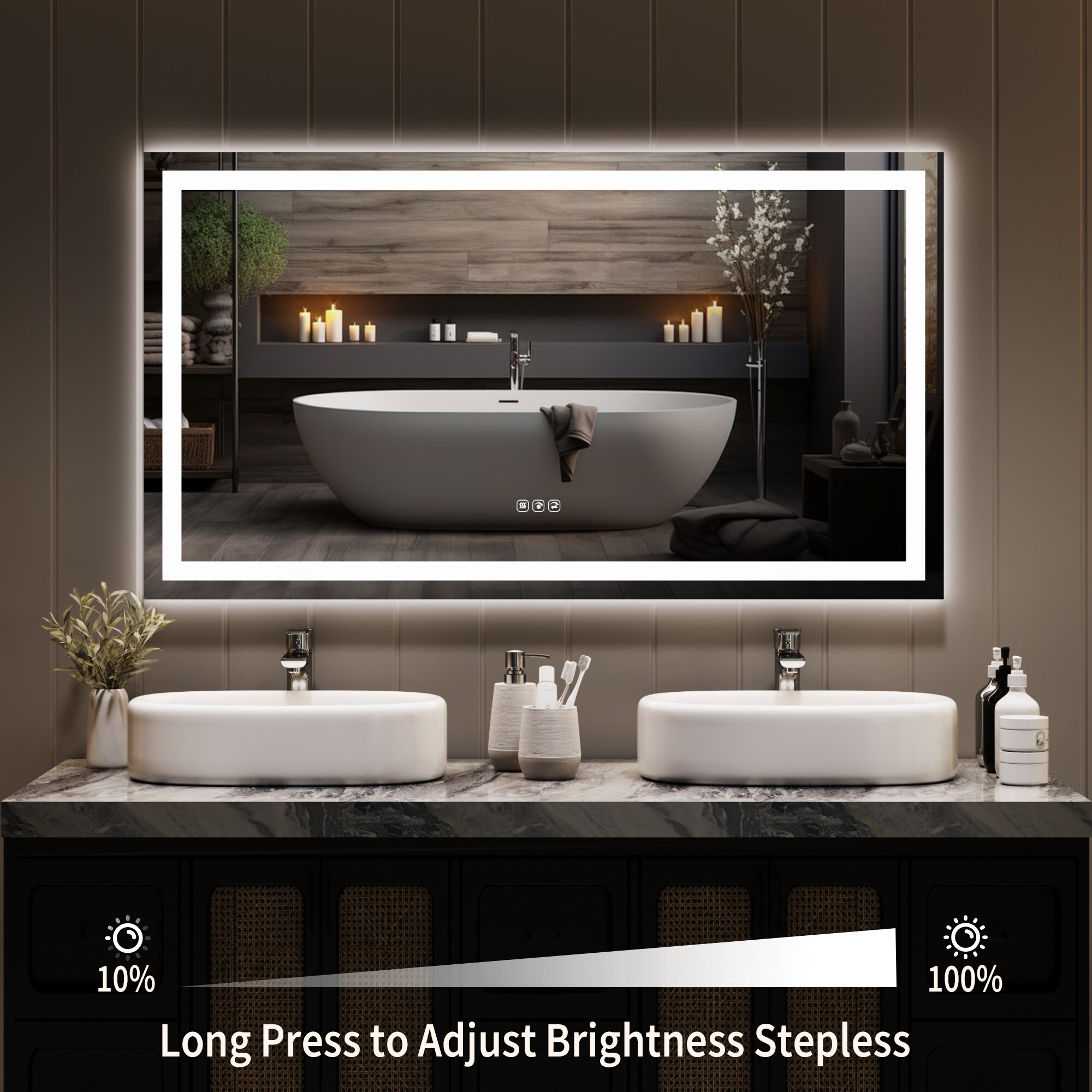 Garvee XLQDEB0629143203 Framed-Bath-Mirrors - View #3