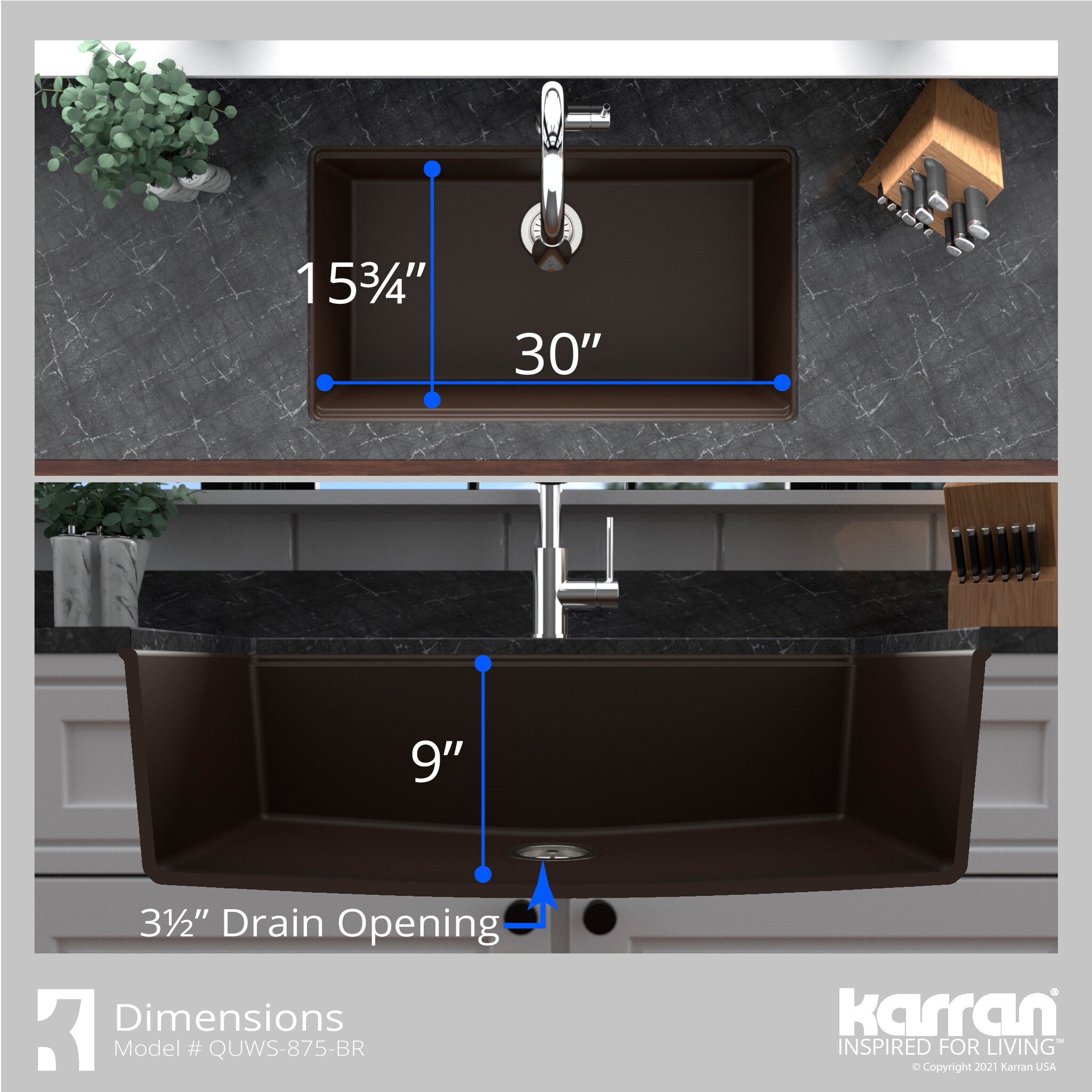 Karran QUWS-875-BR Kitchen-Sinks - View #7