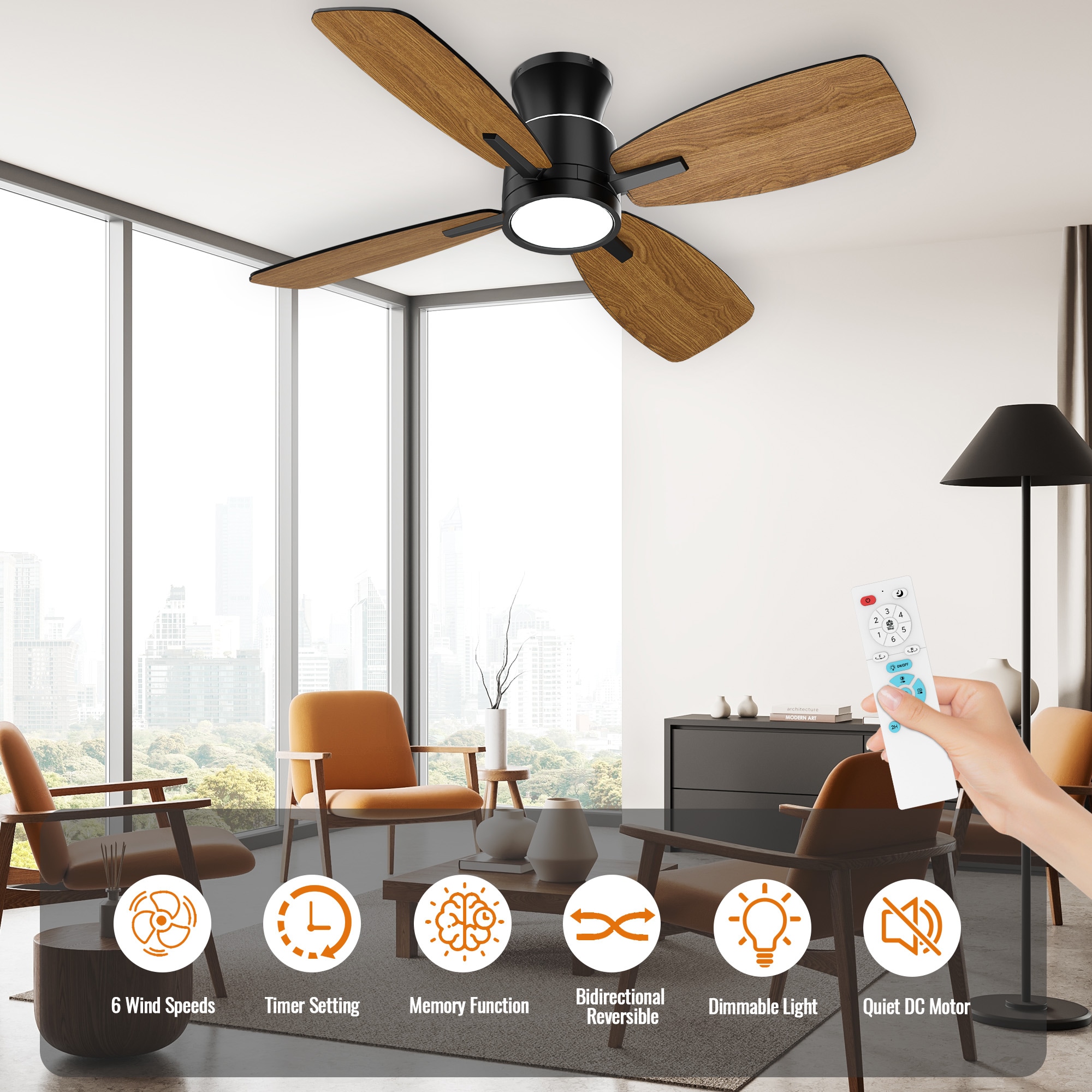 TALOYA TLY42-BK-4X-S4 Ceiling-Fans - View #2