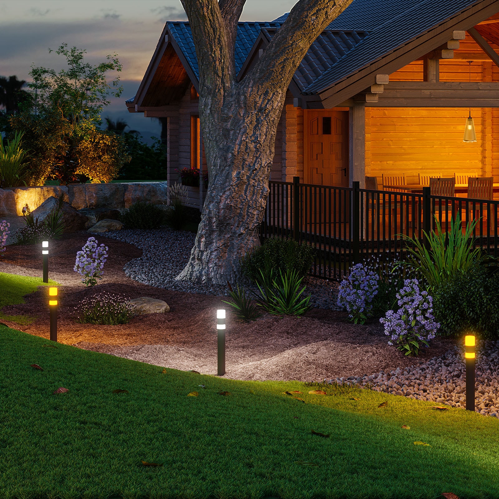 Govee Outdoor Spot Lights (4-pack) Smart RGBIC weatherproof lights for  gardens and home exteriors at Crutchfield